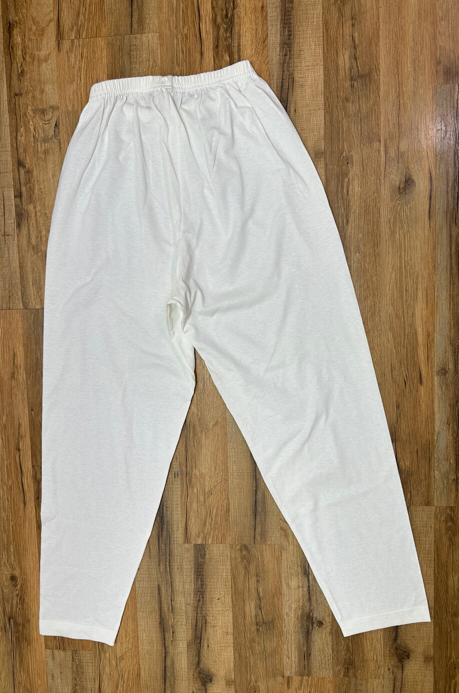 Vintage Avon Style 90’s Elastic White High Waist Cotton Blend Pants Large Comfy