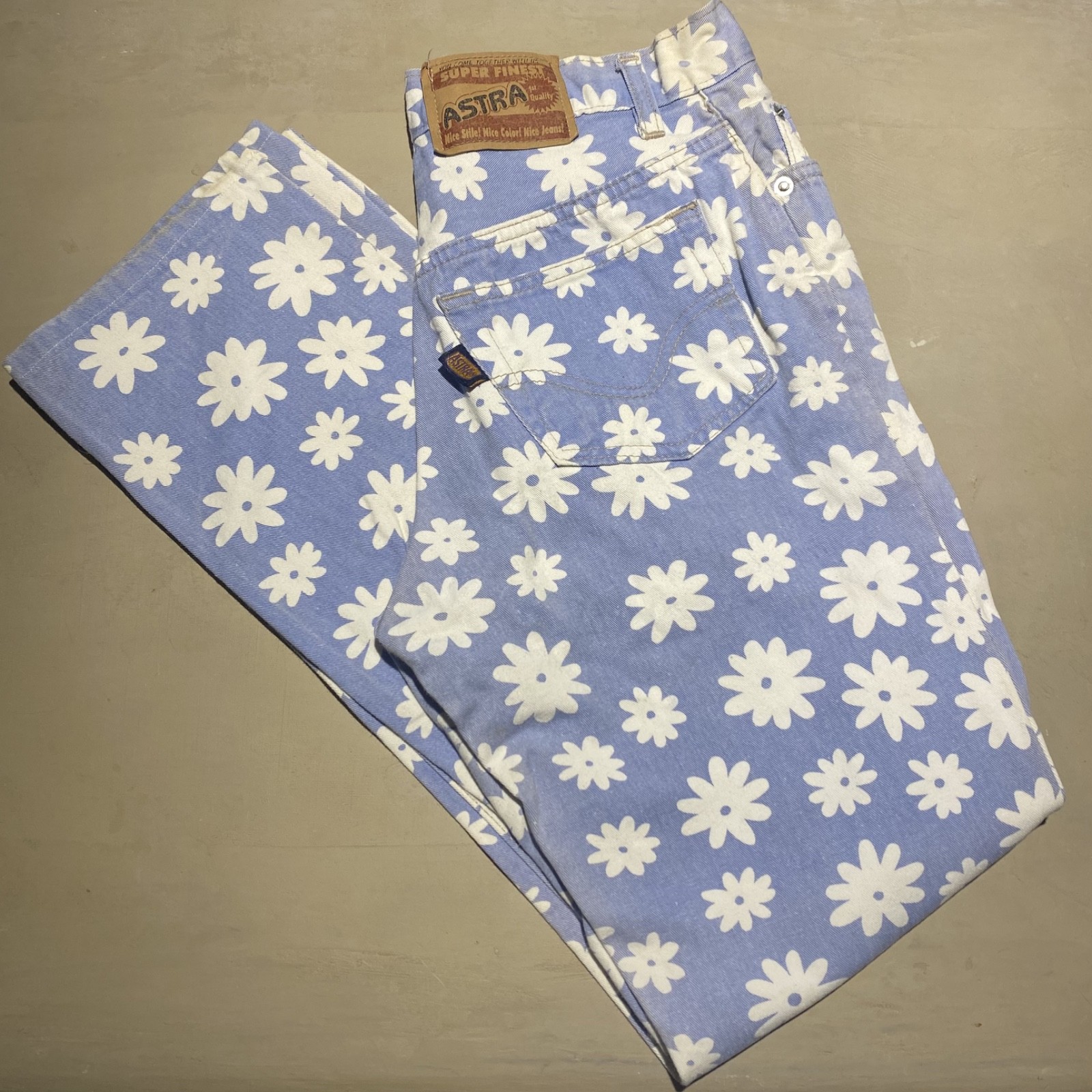ASTRA Vintage Women’s Flower Jeans 100% cotton | W32B 44