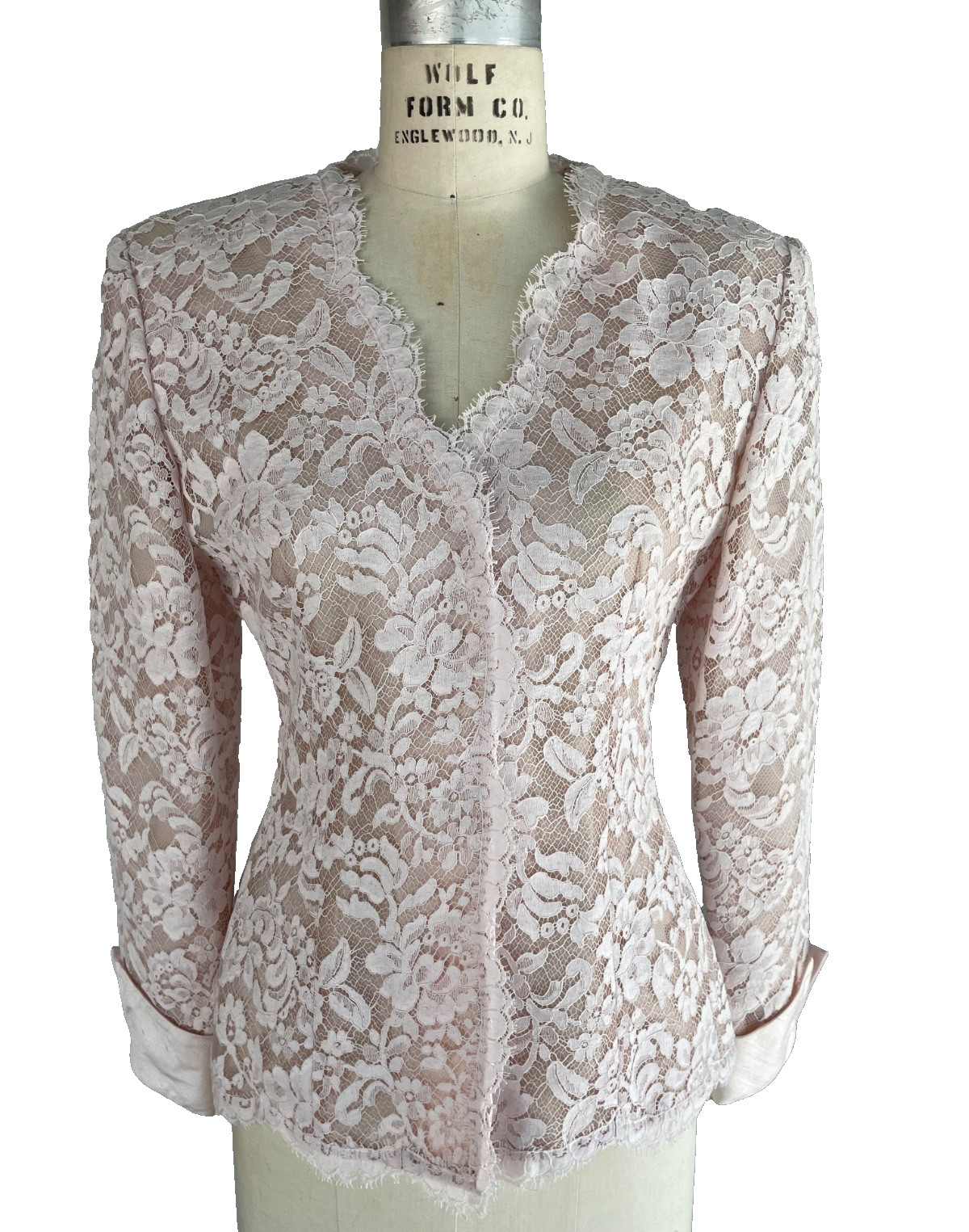 Vintage late-1980s Rickie Freeman for T.J. Nites lace evening jacket – 4