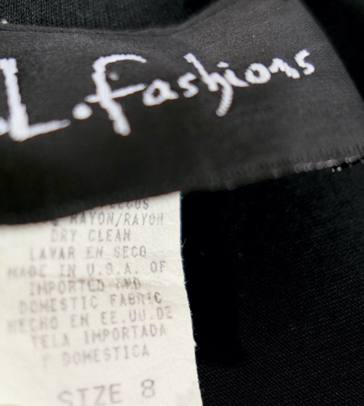 Vintage 80s SL Fashions Flapper Sheath Pencil Dress Flutter Sleeve V Neck S/M