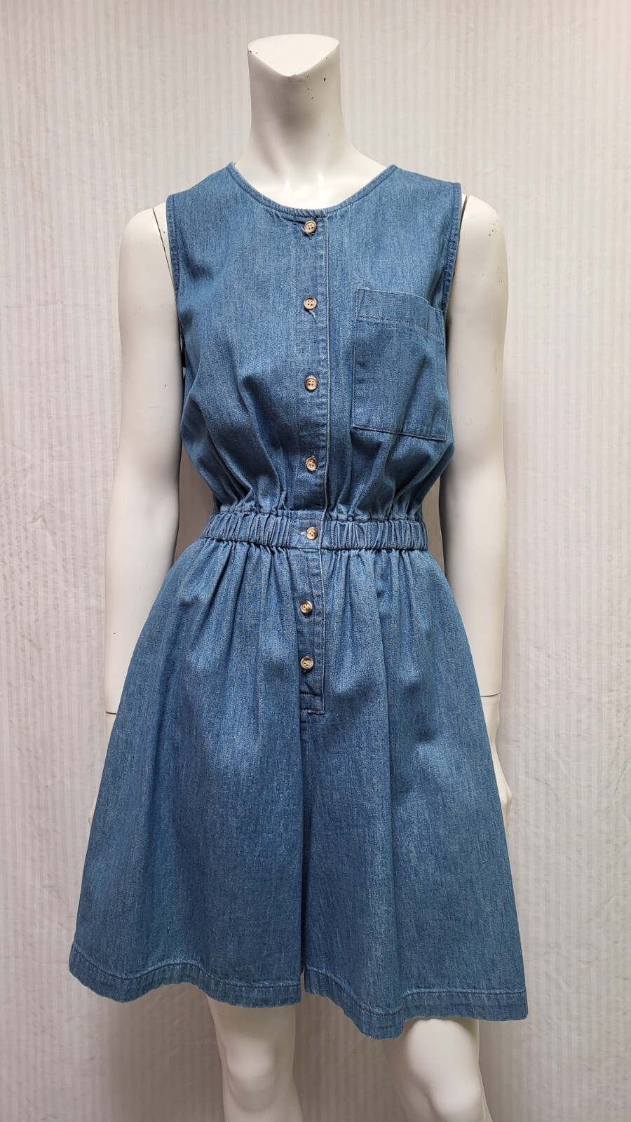 Vintage THE TOG SHOP Denim Sleeveless Romper / Playsuit – Size M – EUC