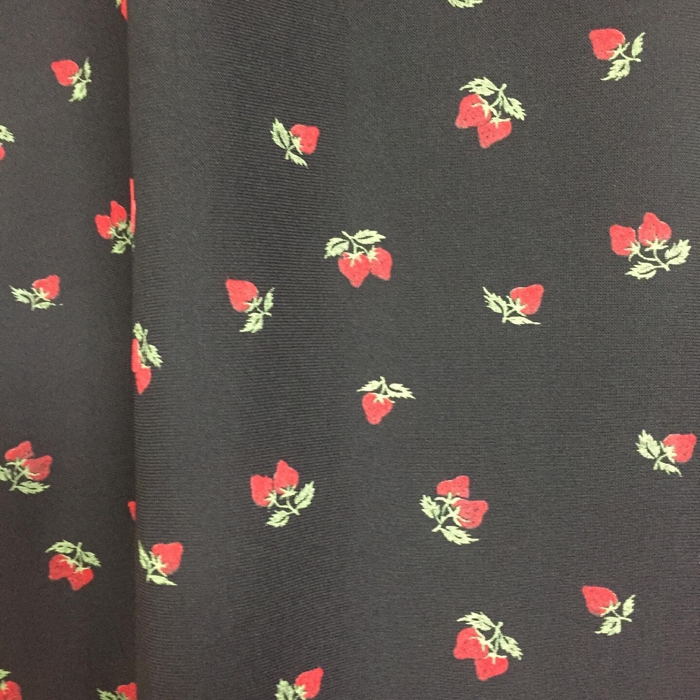 Vintage 1950s Plus Size Strawberry Print Dress | 1950s Plus Size Black Dress