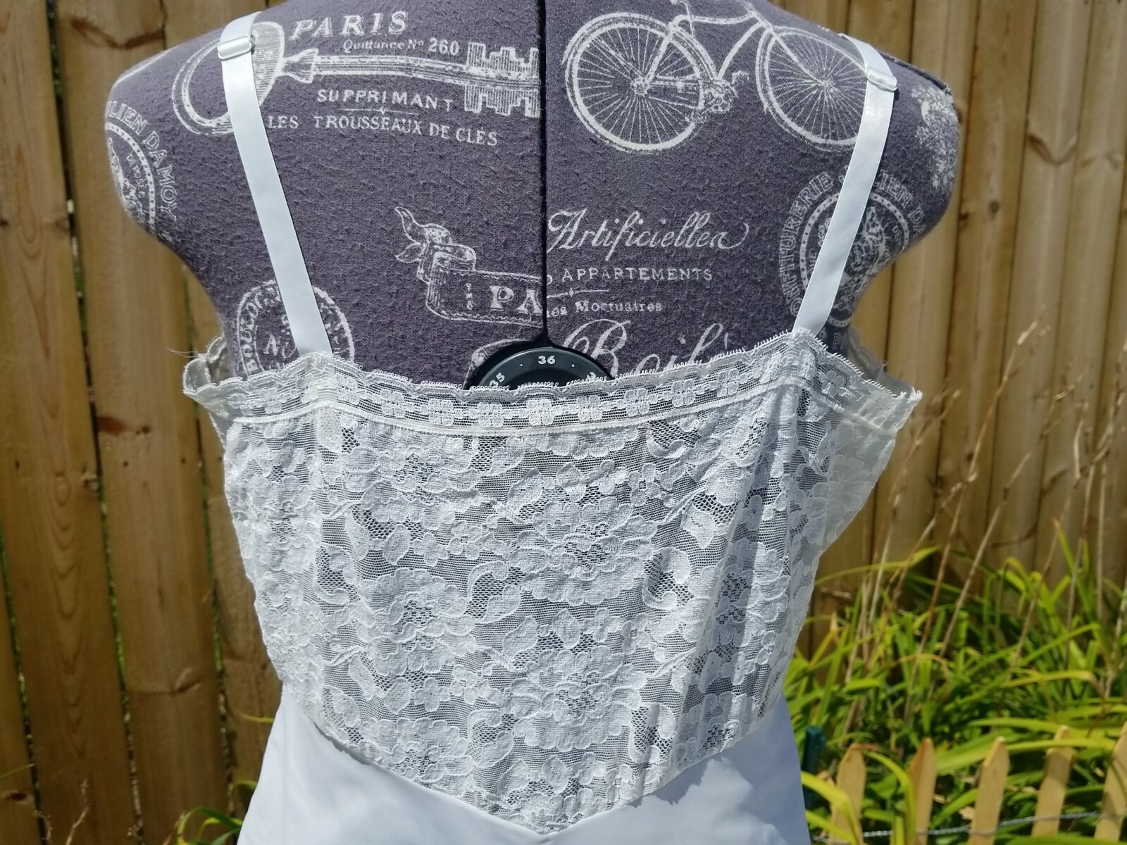 VTG Gossard Artemis Slip Lingerie White/Ivory Lace Pin Up Retro Sexy 34