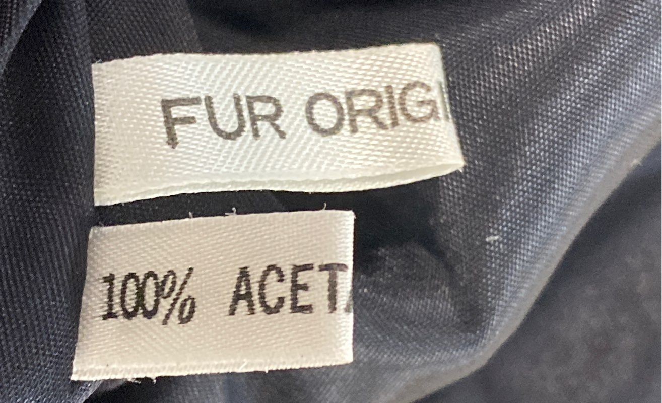 Vintage 90s GDT Too Women’s Black Fur Bomber Jacket France Origin Sz L