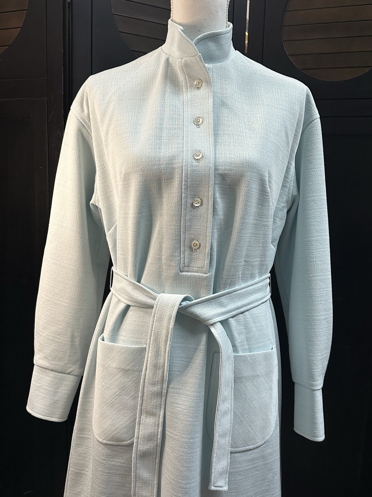 Vtg 1960s Nardis of Dallas Polyester Double Knit Dress Shift Dress Mod Size 12