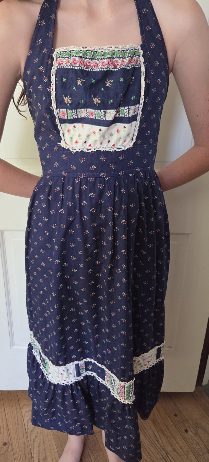 Vintage 1970s? Halter Dress Boho Prairie