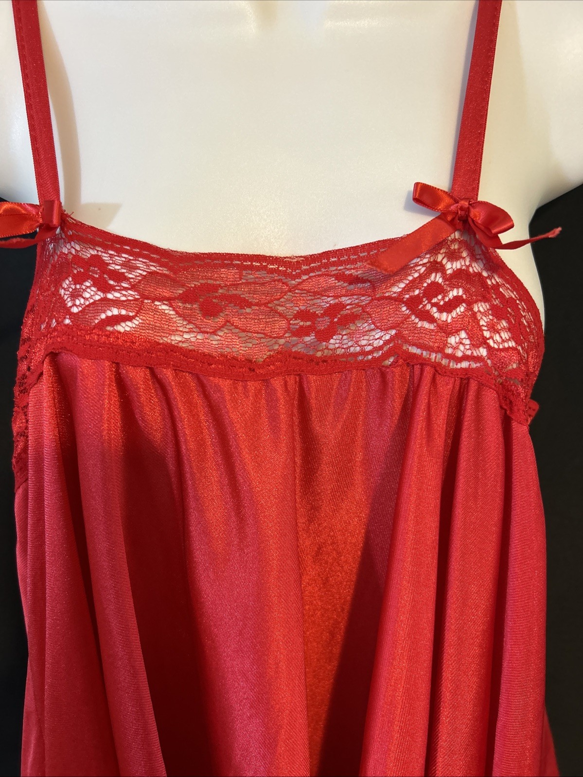 Petra Fashion Vintage Baby Doll Night Gown Chemise Red Size Small
