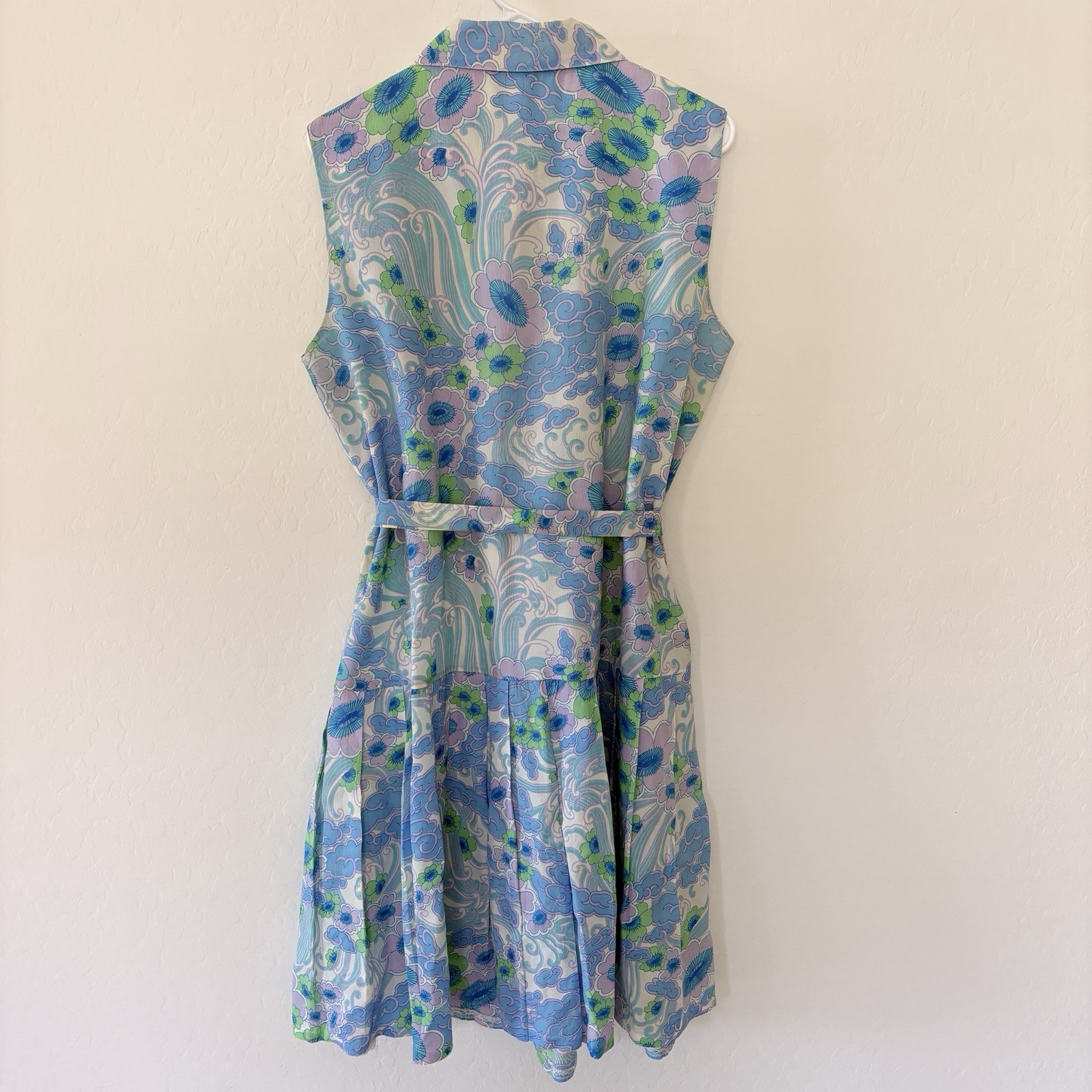 Vintage Sleeveless Floral Flower Power Dress