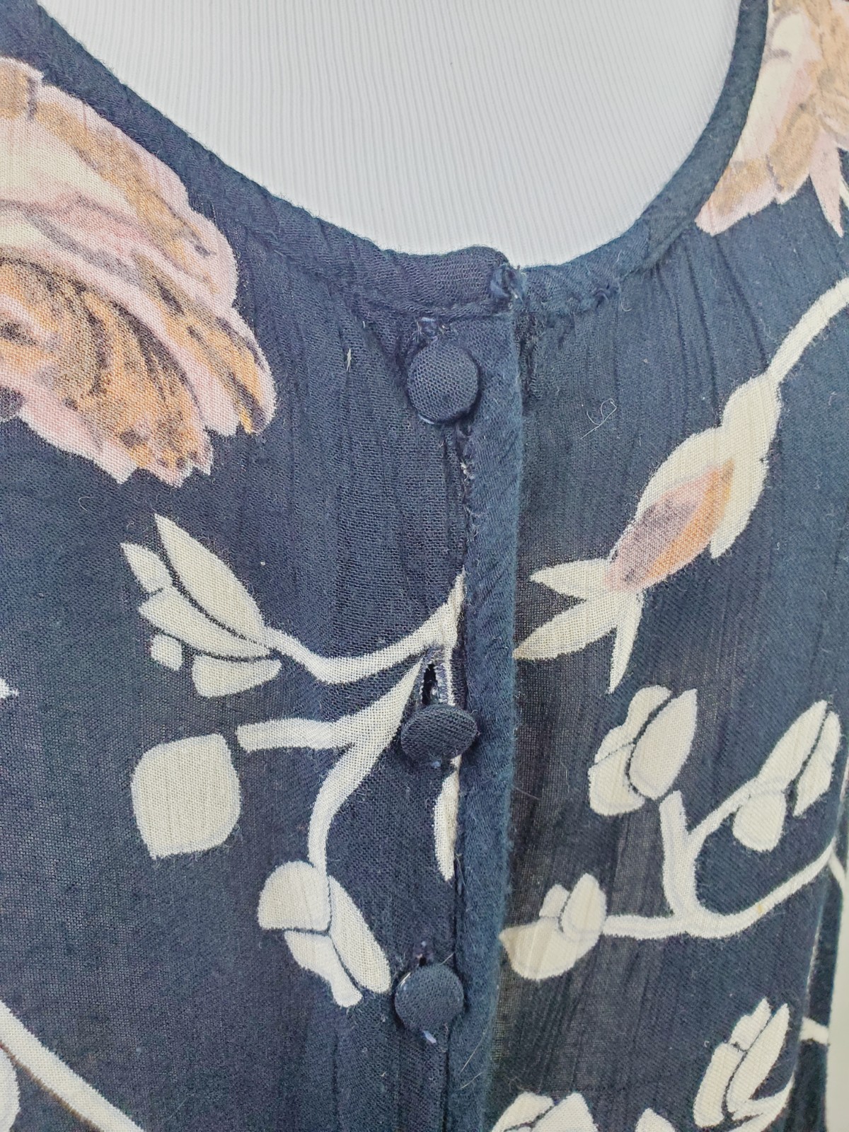 Vintage 90s STARINA Dress Women’s Medium Floral Black Prairie 1990s Mini Loose