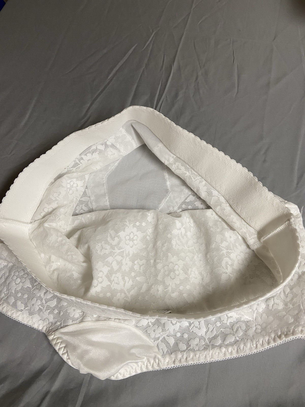 Vintage White Lace Instant Shaping By Plusform Girdle Panty Brief 5X 40 NWOT