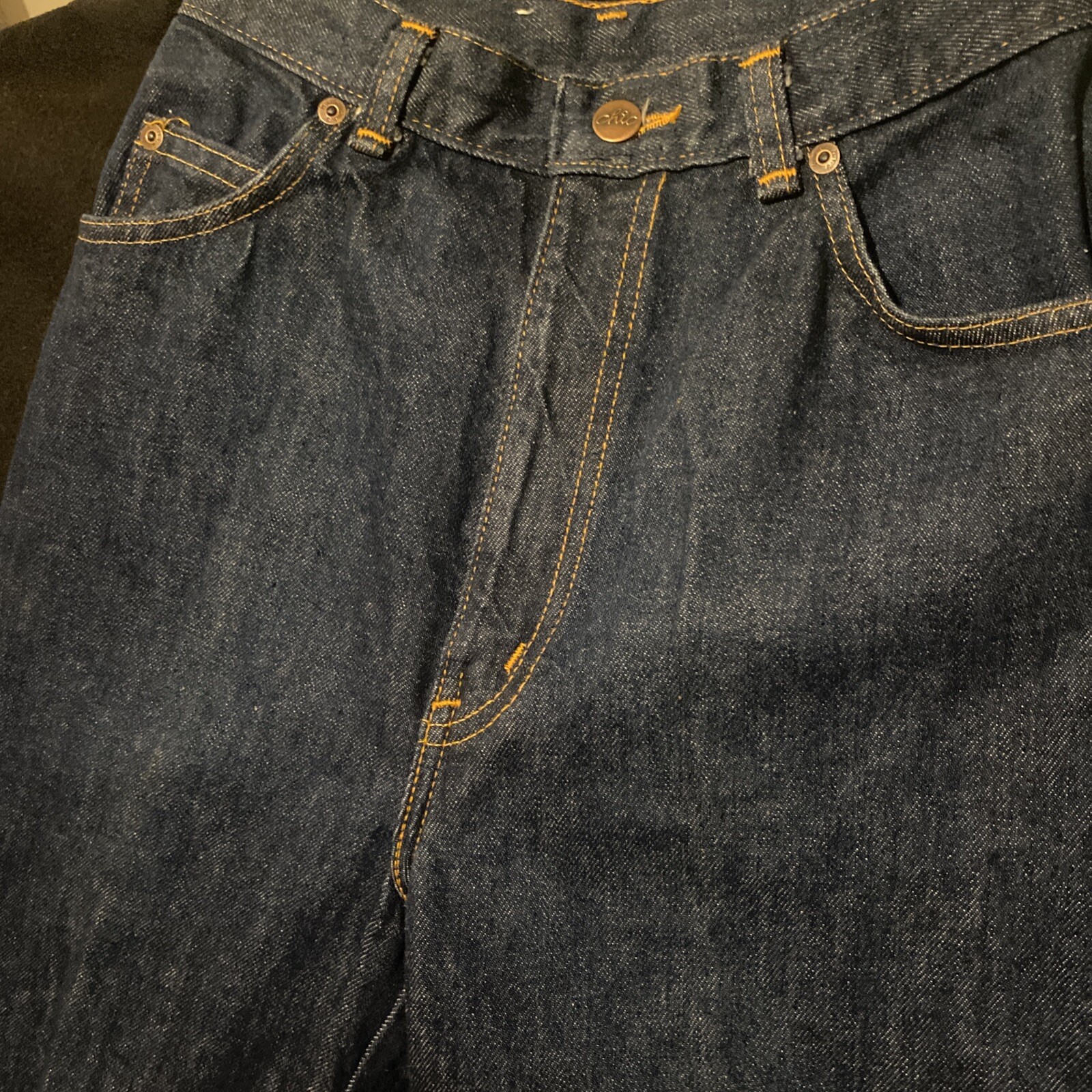 vtg 70s womens Dark Jeans Chic By H.I.S 8/9
