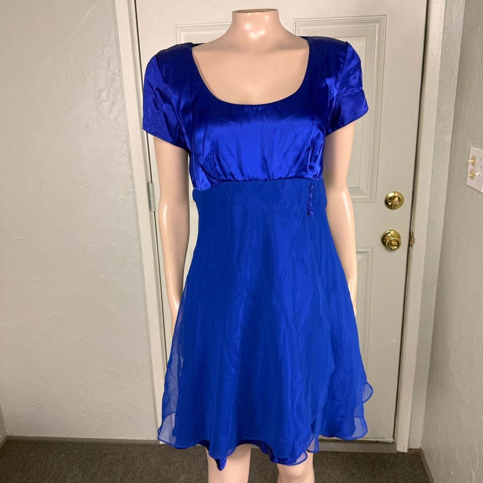 Vintage 80s 90s Niki Livas Prom Women’s Dress Formal Evening Homecoming Satin E8