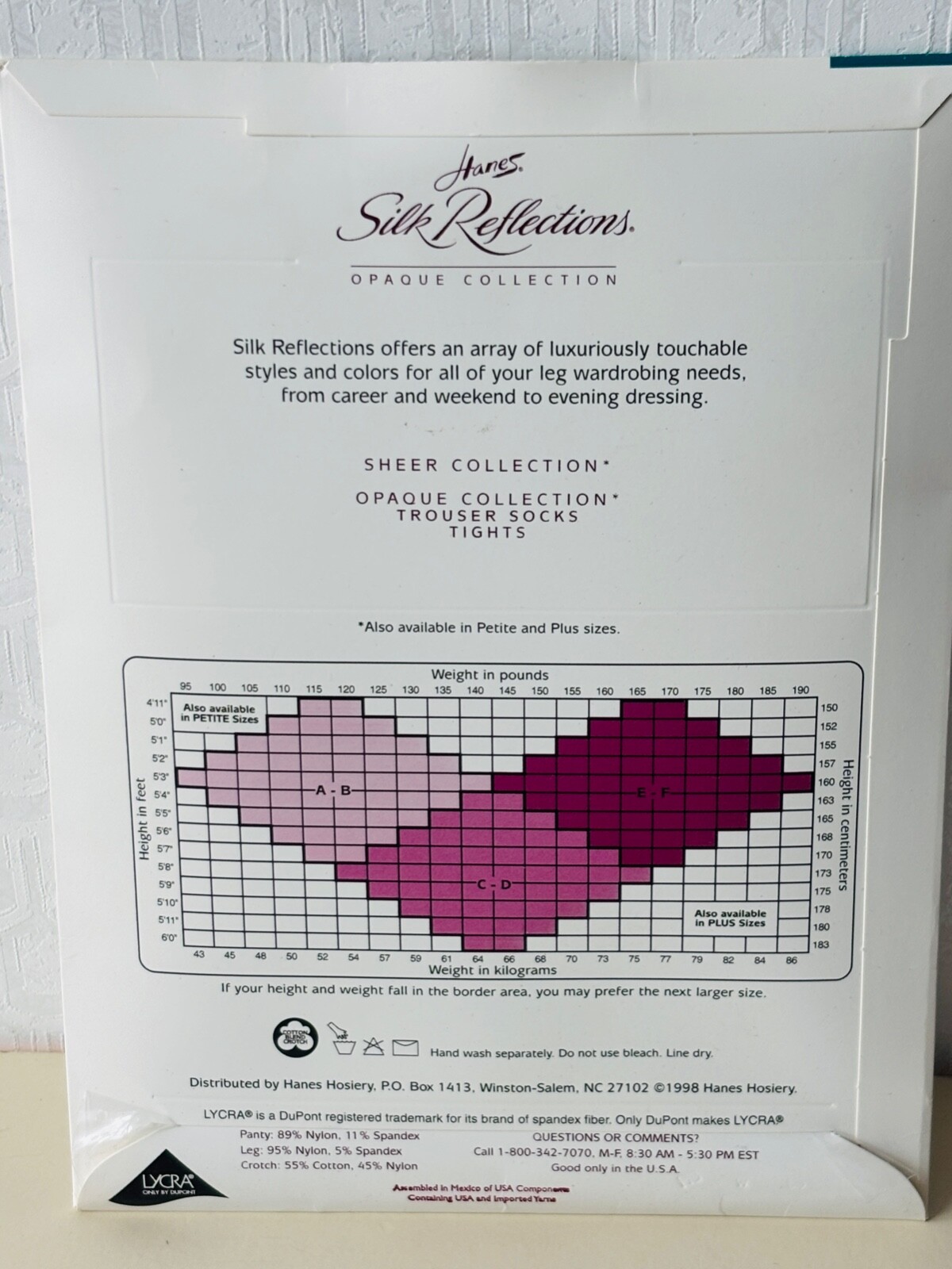 NOS VTG HANES SILK REFLECTION*LIGHT OPAQUE COFFEE BEAN BROWN PANTYHOSE NYLONS*EF