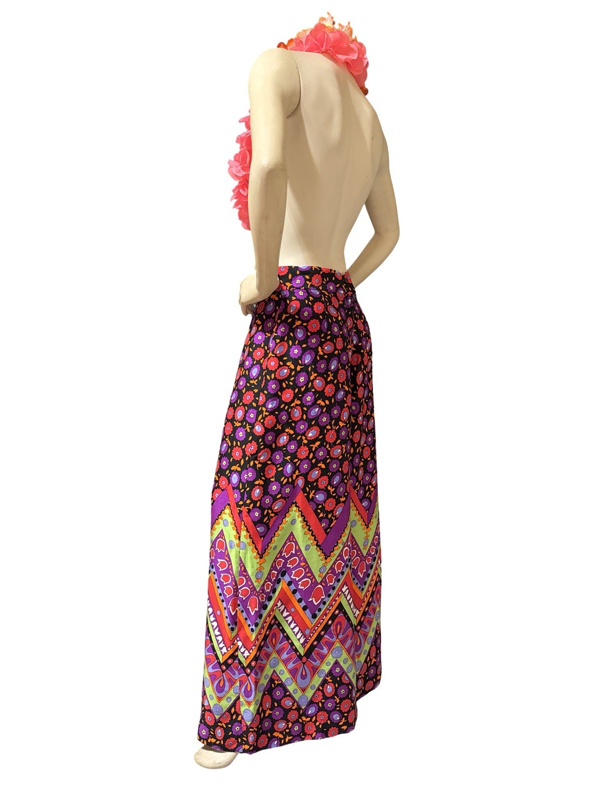 Vintage 70s Alex Colman Psychedelic Palazzo Pants, Wide Leg Ultra High Rise ￼