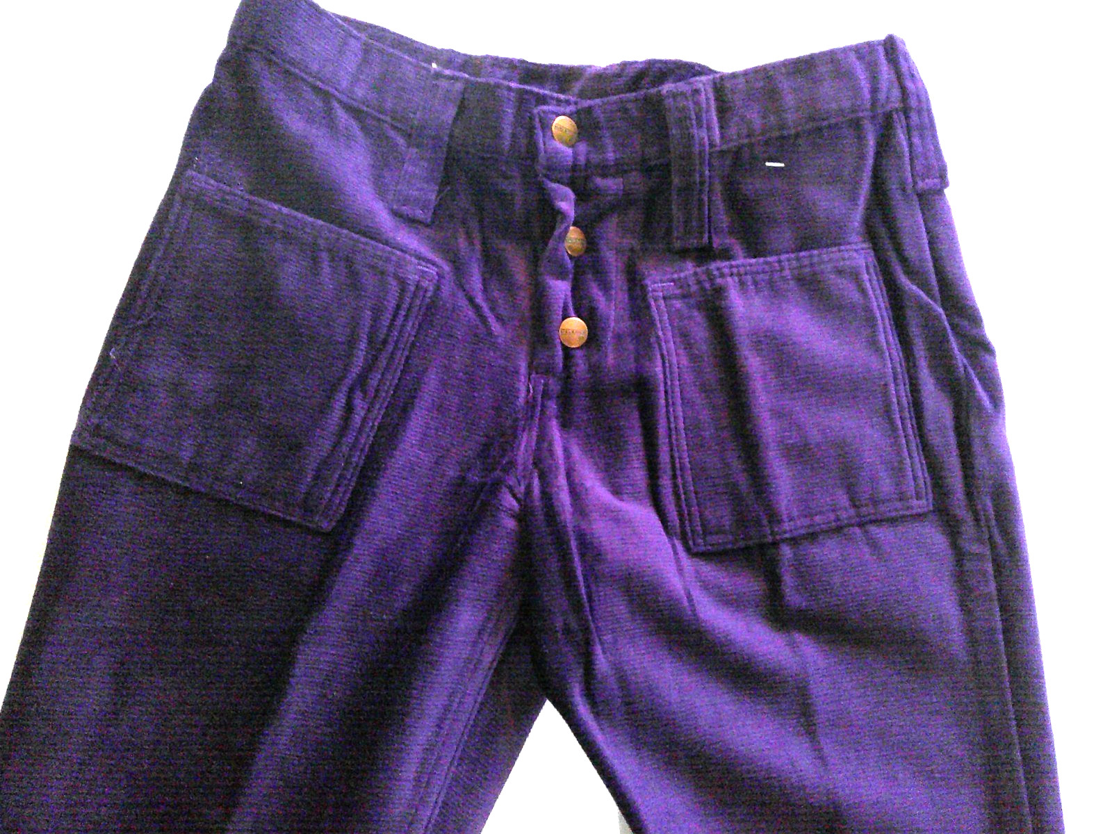 NWT Vtg 70s MAVERICK Western Wear PURPLE VELVET Flare Hip Hugger Pants 29/31 NOS