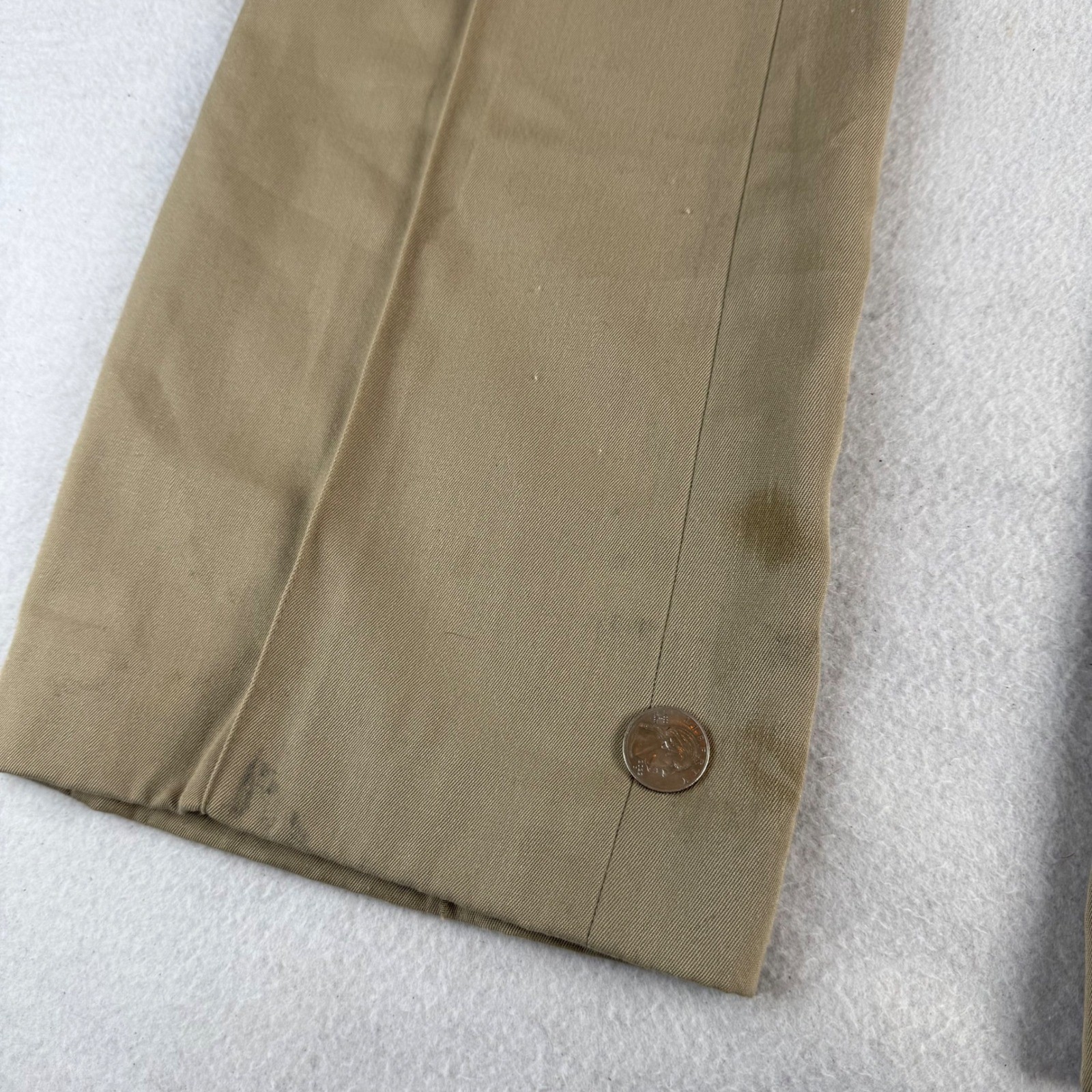 Vintage Levis Panatela Tan Khaki Flare Leg Trousers 70s Wide Leg Pants 31×30