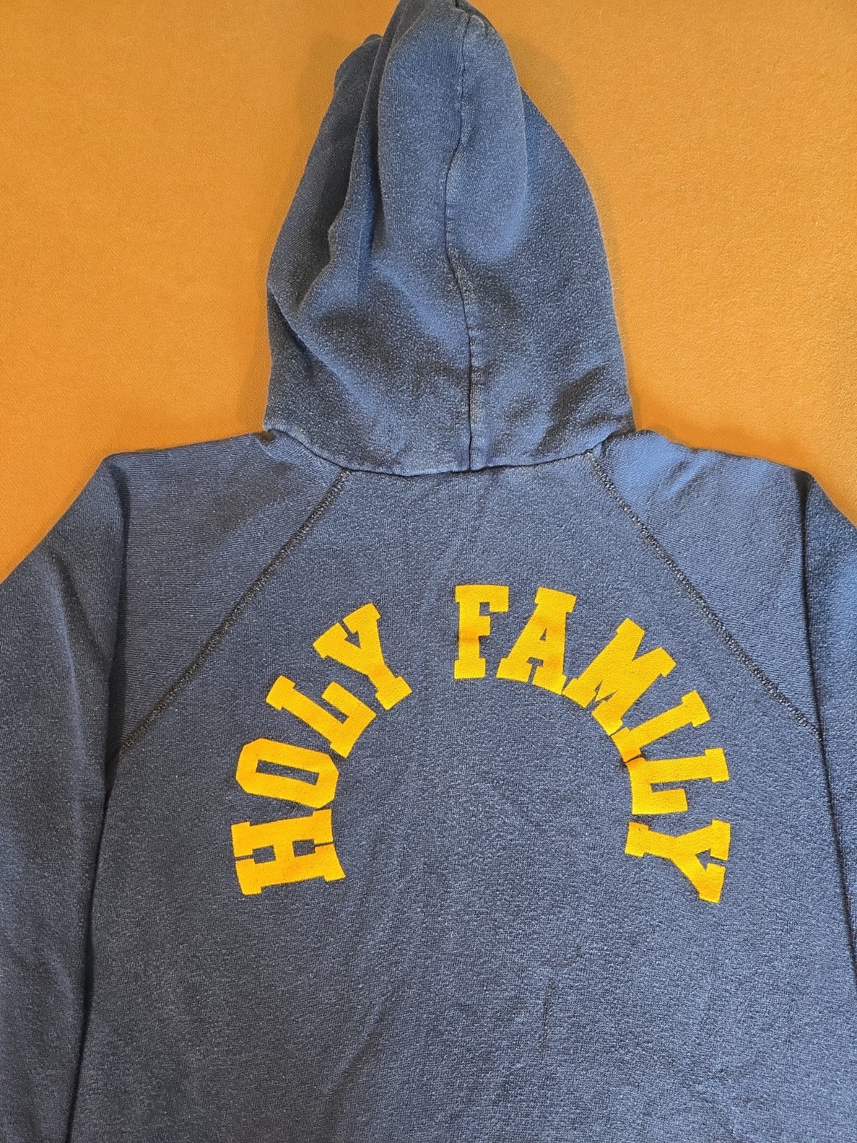 True Vintage 70’s 80’s Holy Family Navy Hoodie Size Small
