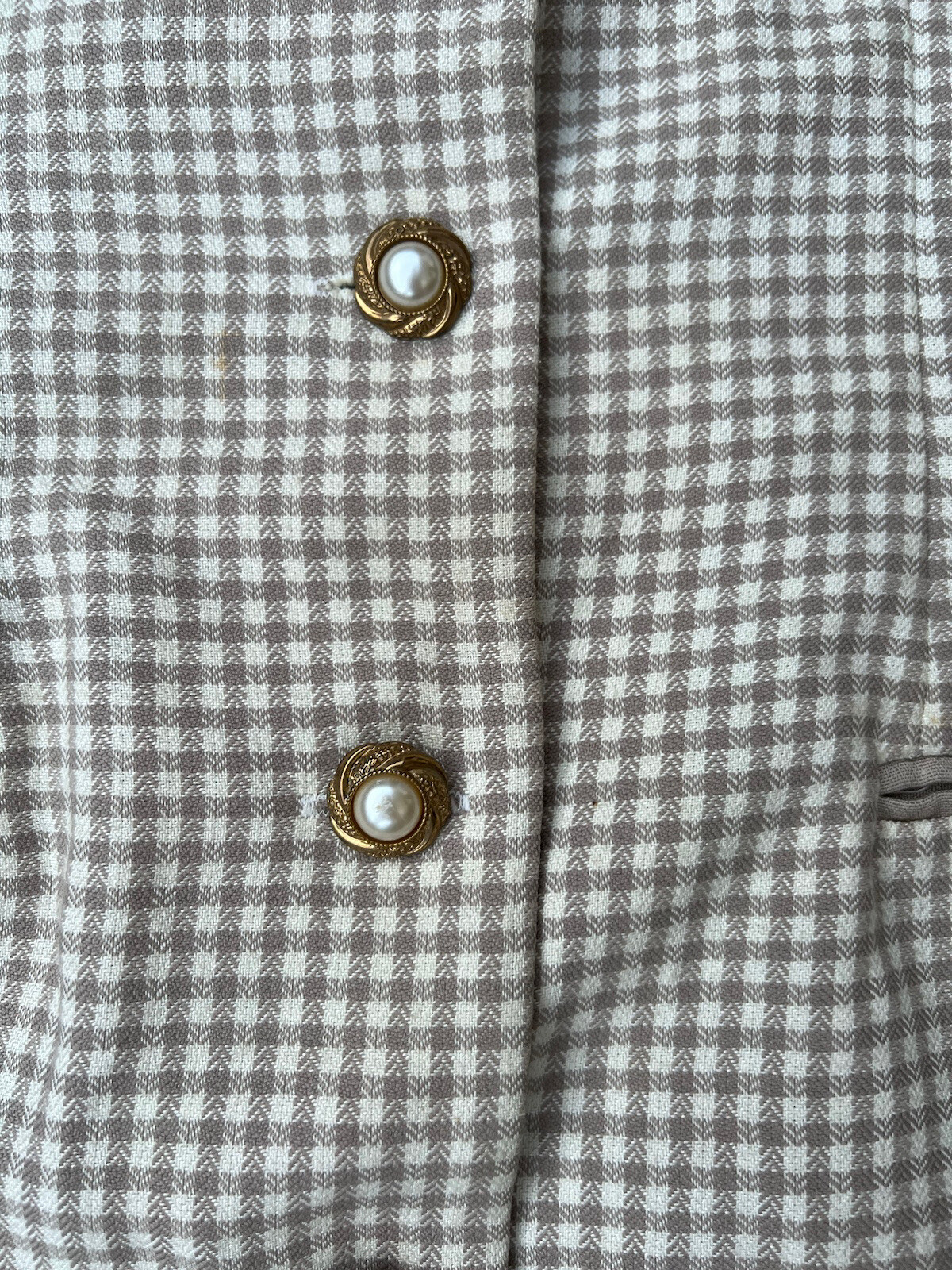 Vintage Danny And Nicole New York Womans Dress 8 Chic Button Knee Length Gold