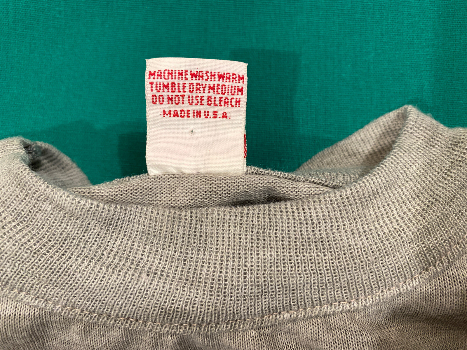 VTG 70s Longsleeve Knit T Shirt Small XS Gray Yellow Black Striped Donmoor