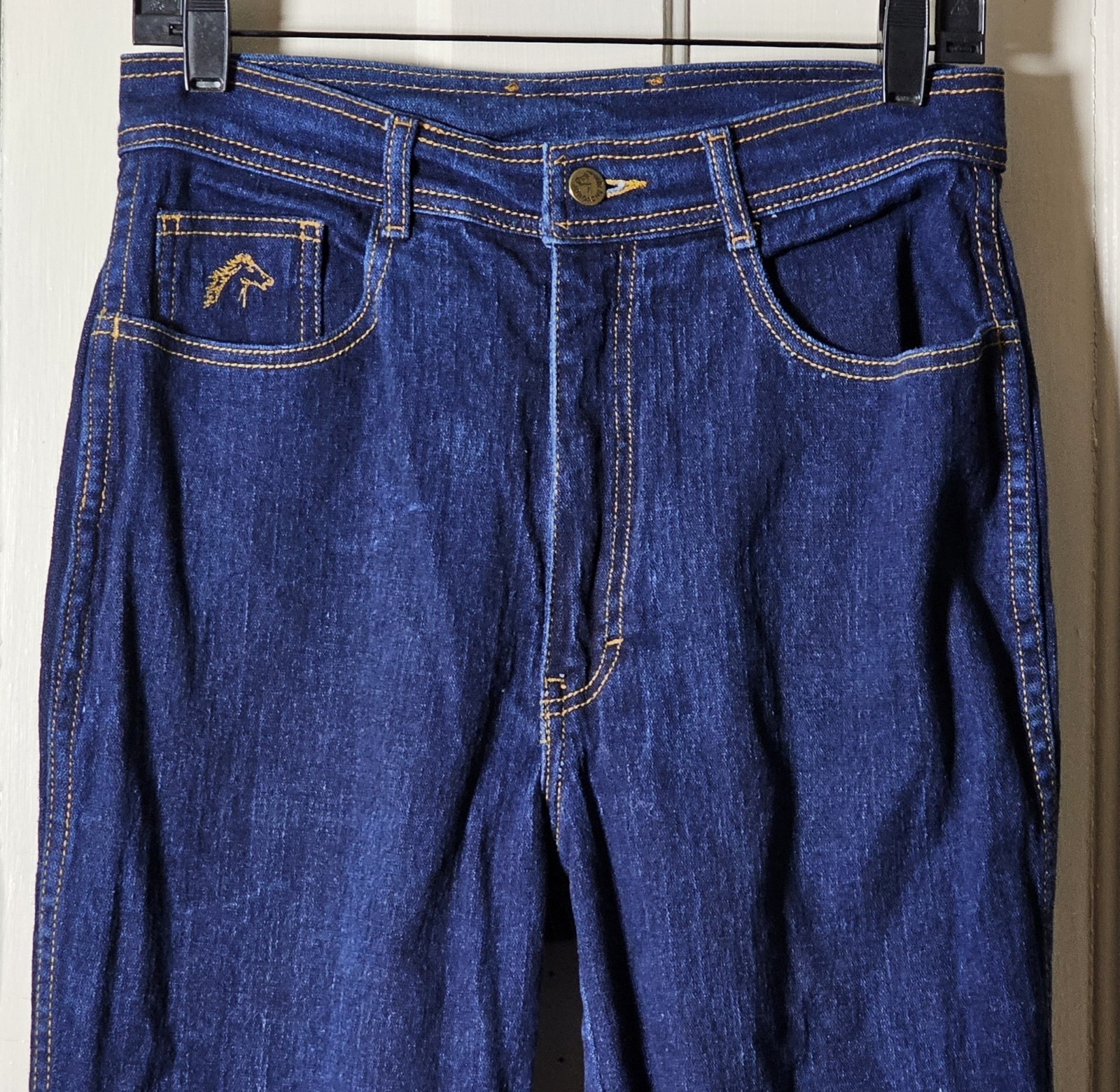 VTG 80’s Jordache Jeans Women Size 12 29×32 Dark Blue Denim Horse Head Retro Mom
