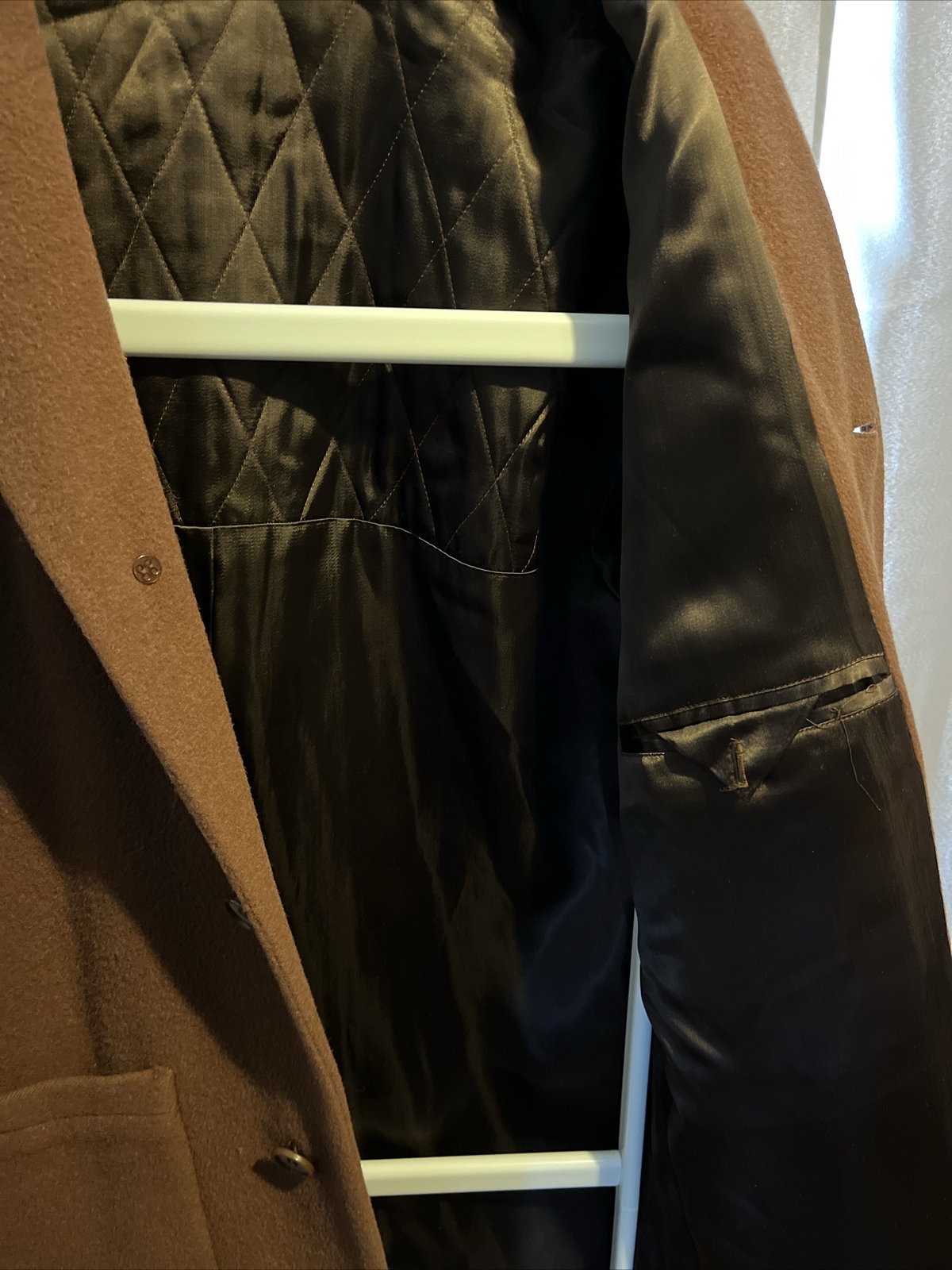 Vintage Millennium Collection Alpaca Wool Coat Jacket Brown Taupe Made In Italy
