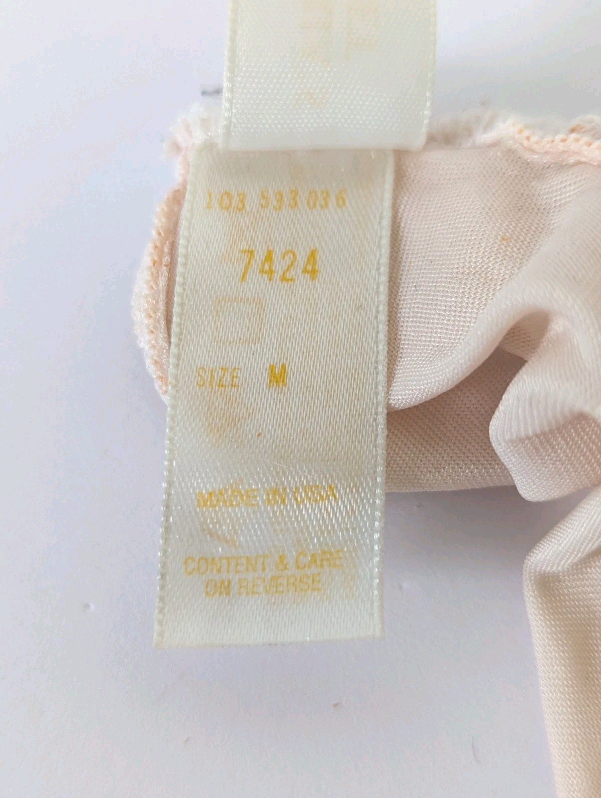 Vintage Victoria Secret Second Skin Satin Bikini Hi Cut Panty Champagne M Gold