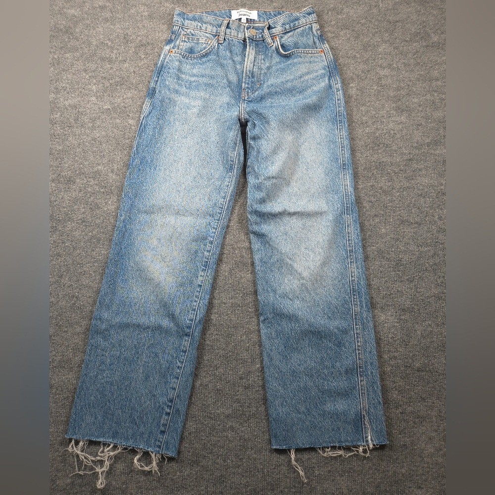 Reformation Val 90’s Mid Rise Straight Jeans Colorado Medium Wash Size 25