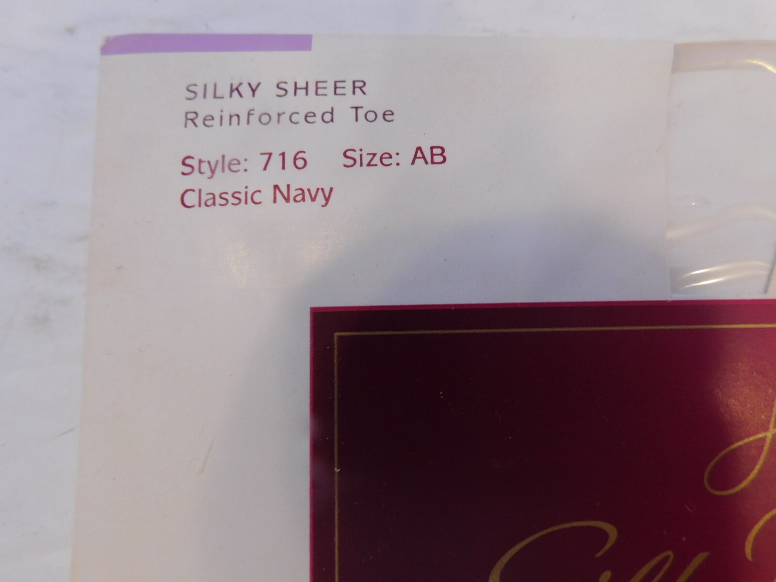 New! Hanes Silk Reflections Pantyhose Size AB Color: Navy Reinforced Toe
