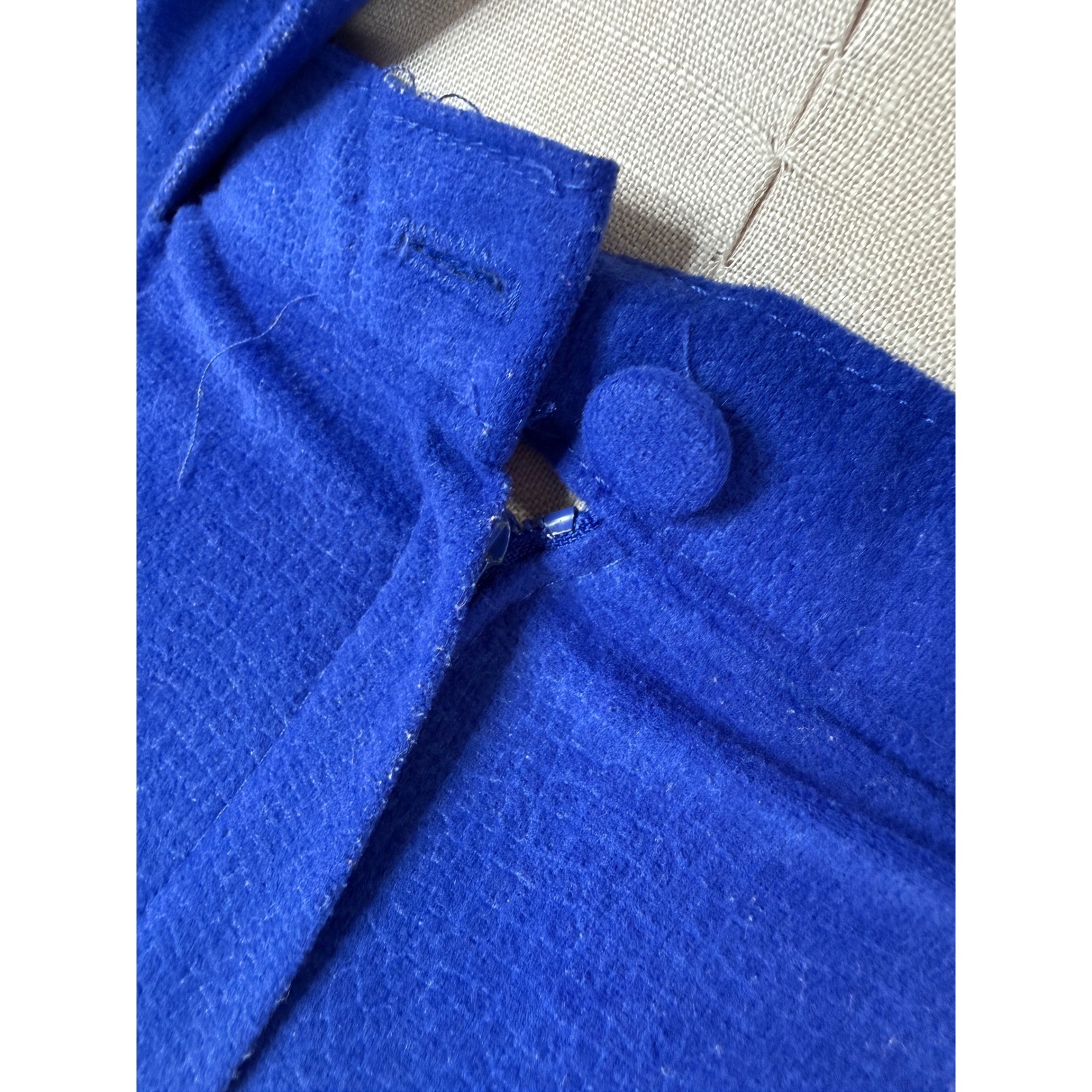 Vintage By Choice A Byer Royal Blue Skirt Suit Women Size 3 80s Power Suit Crop
