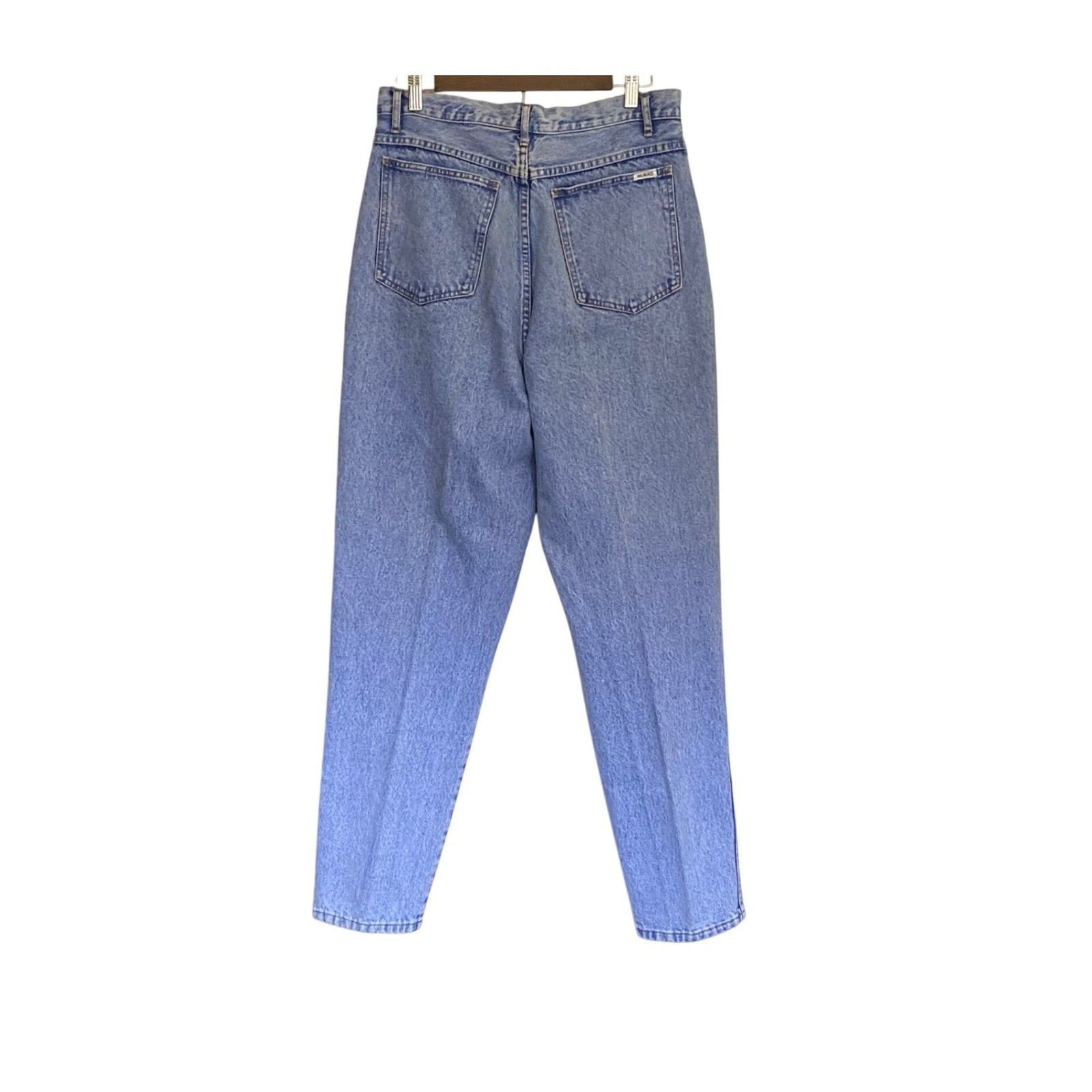 Bill Blass Vintage 90s High Waisted Pleated Tapered Light Wash Women Jeans Sz 14