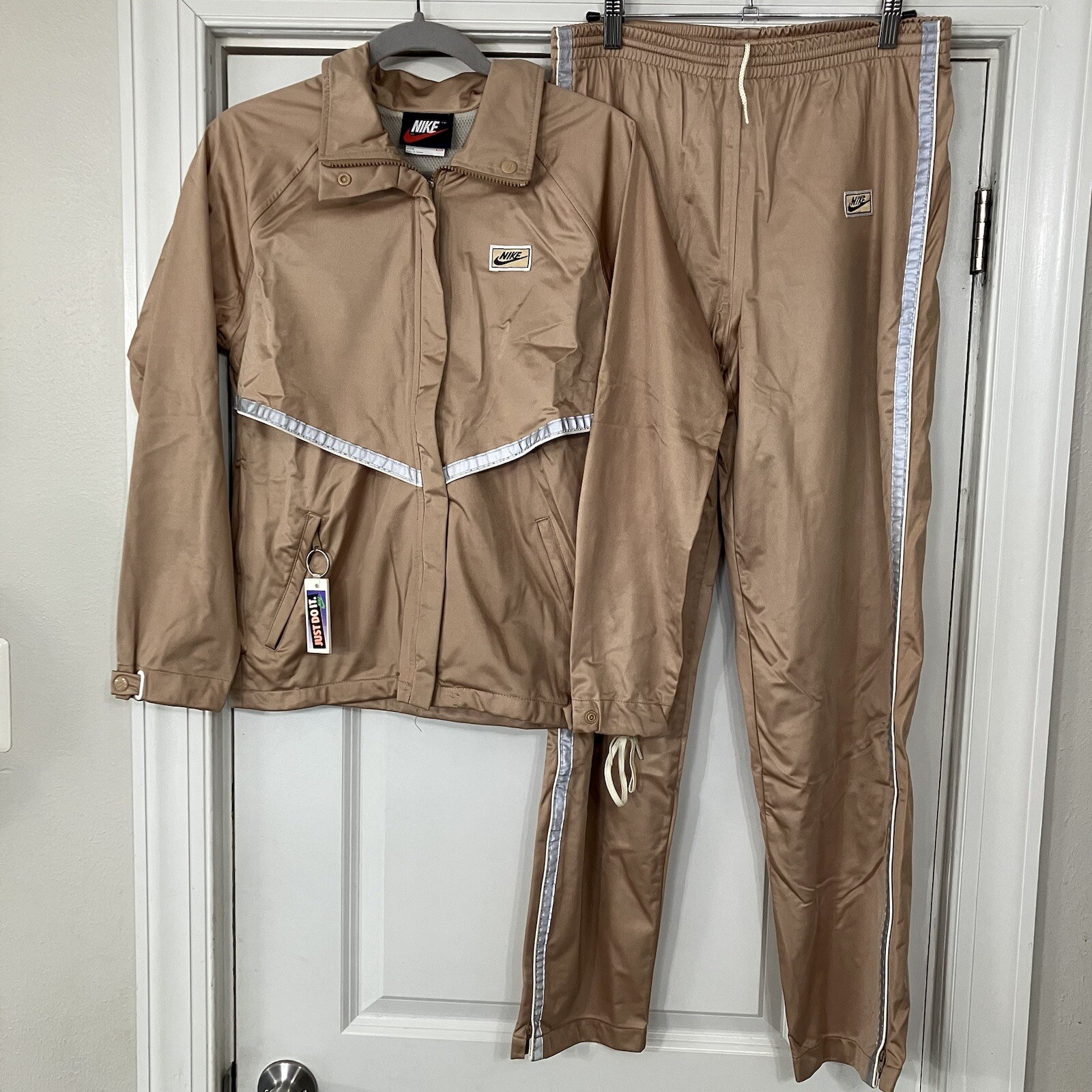 VTG 80s Nike Women’s M Salazar Gold Reflective Goretex Track Suit Jacket Pants