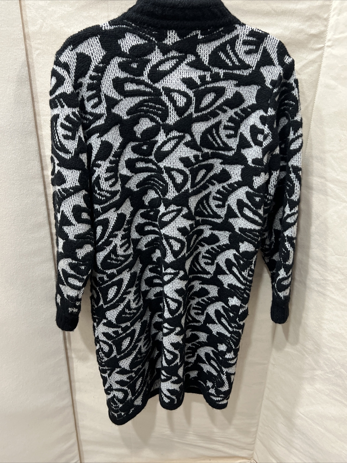 Vintage Leroy Knitwear Sweater Womens Chunky 3D Knit Button Front Jacket Small S