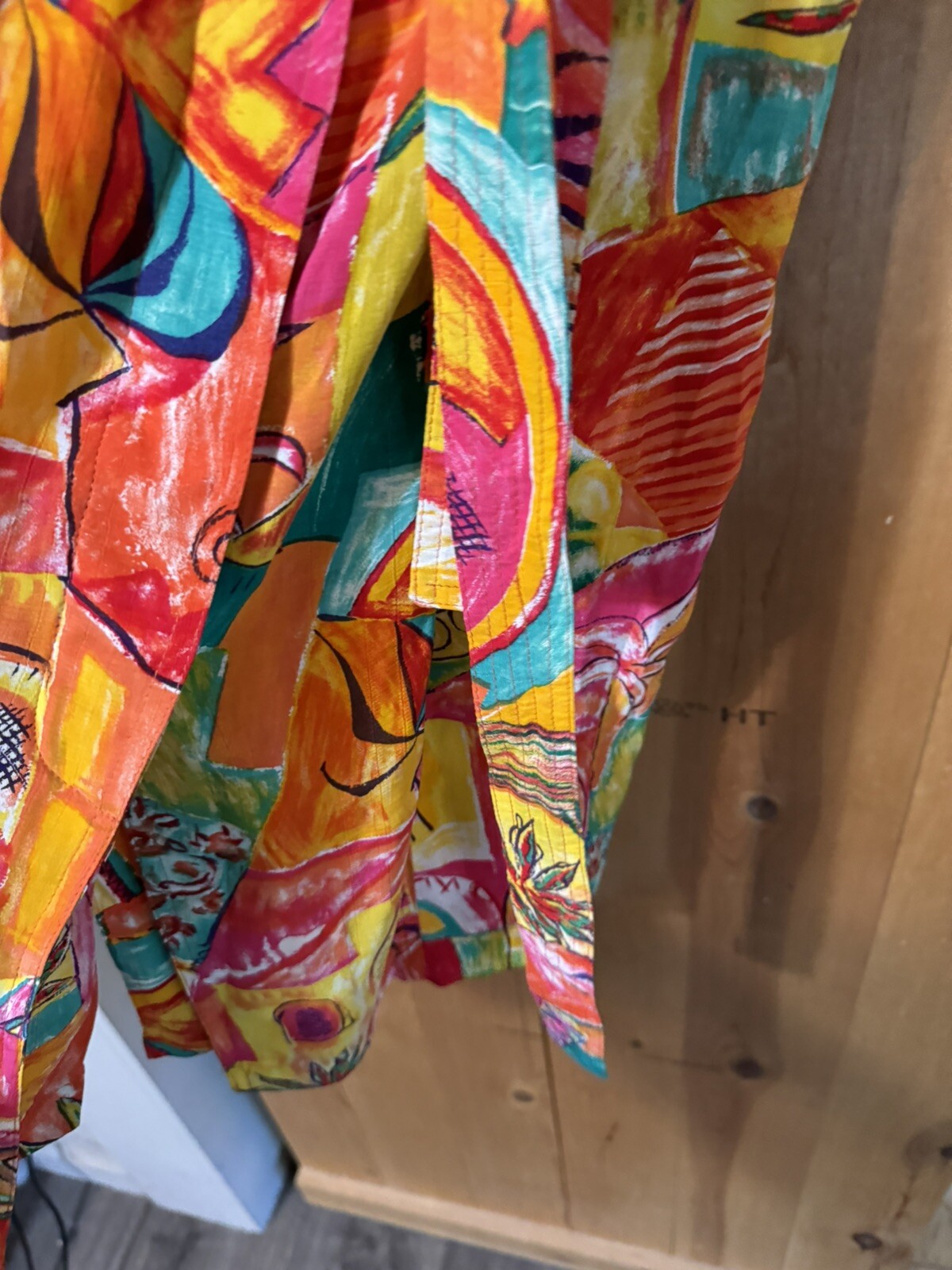 1980s 1990s Resort Wear Print Colorful Retro Dress by George Georgiou Medium