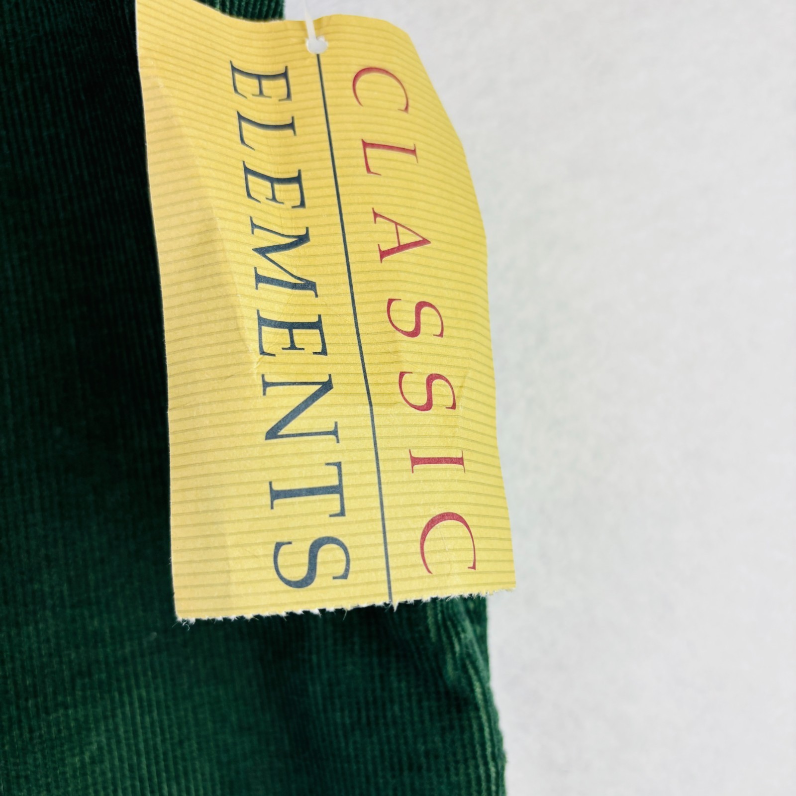 Classic Elements Women Sz 14 Green Corduroy High Waist Pleated Pants 90s VTG NWT