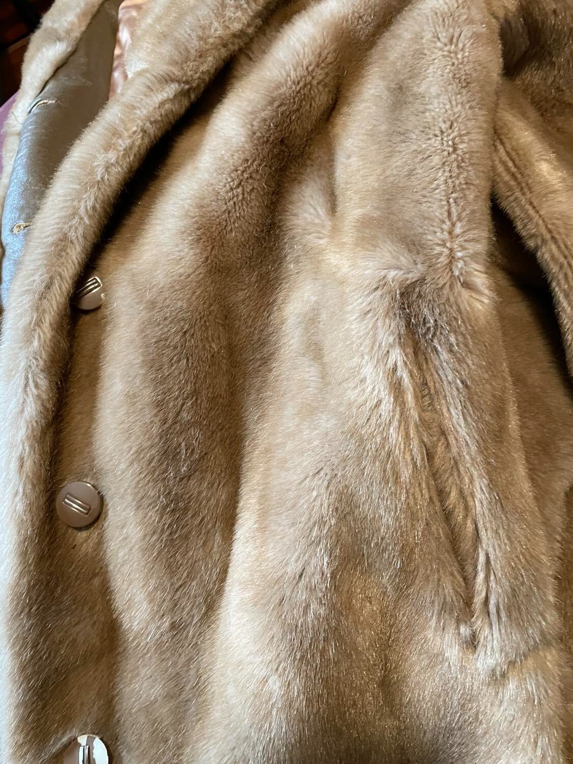 Vintage 60’s Faux Mink Women’s Jacket Sz XL Grandella II Styled by Sportowne Tag