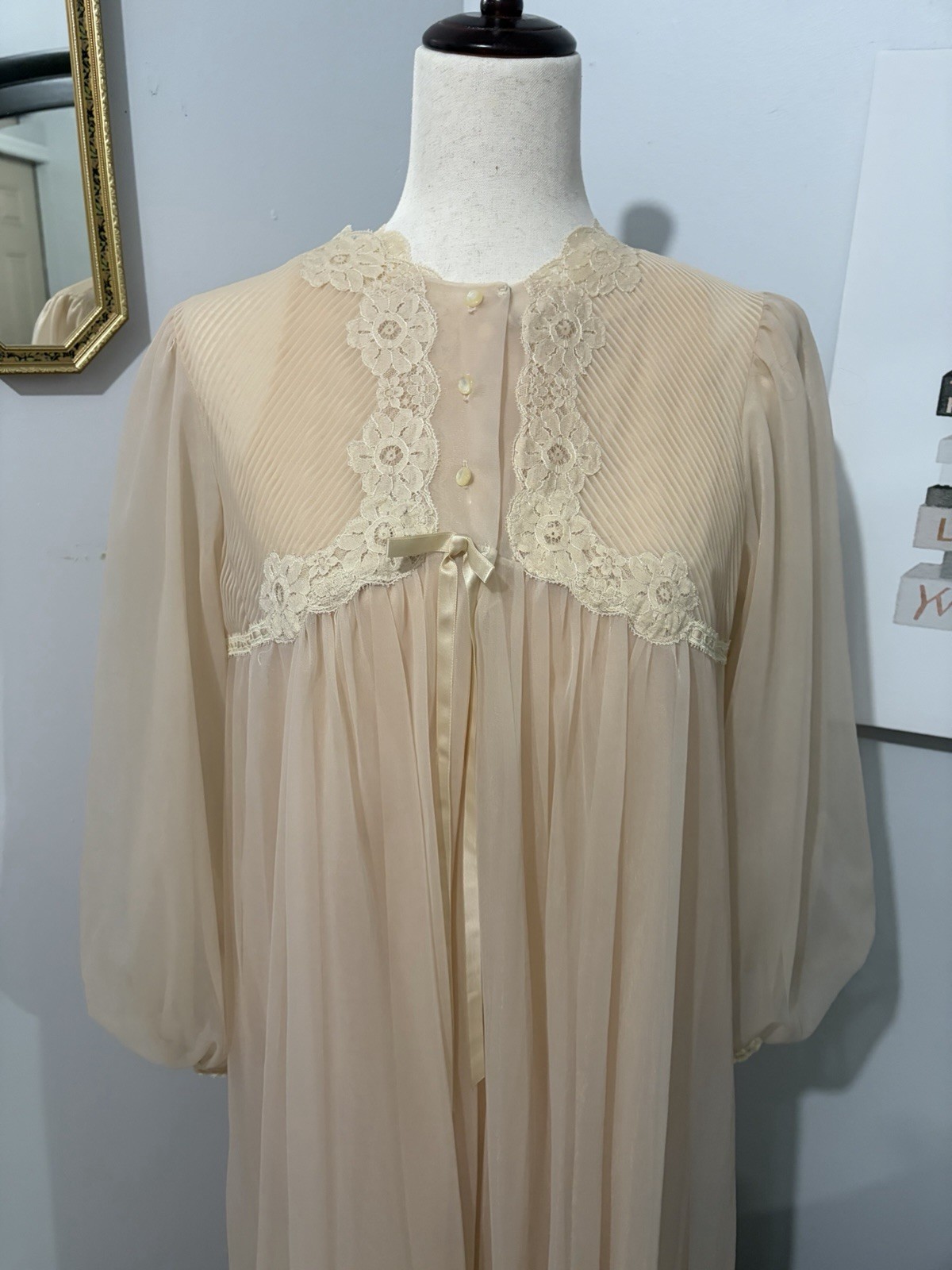 Vintage Gossard Artemis Nightgown and Peignoir, Size Medium
