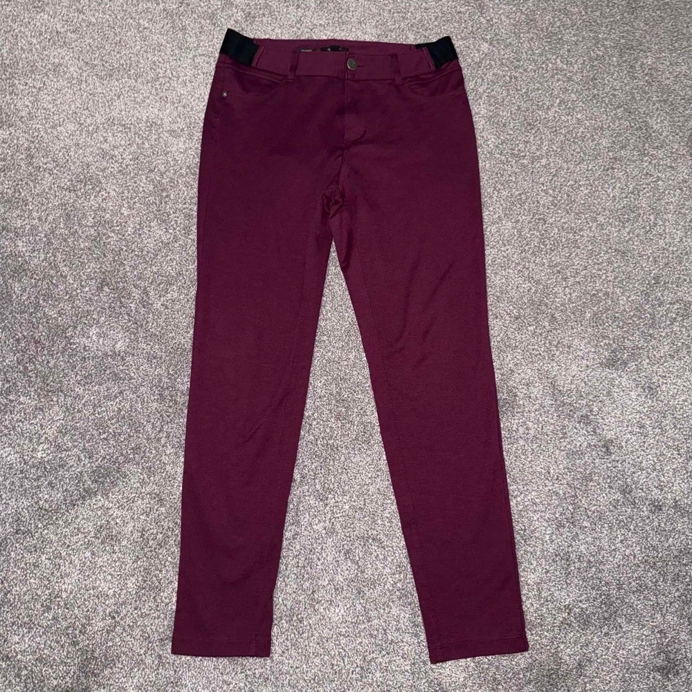 Simply Vera Vera Wang Burgundy Stretchy Skinny Pants Size Medium