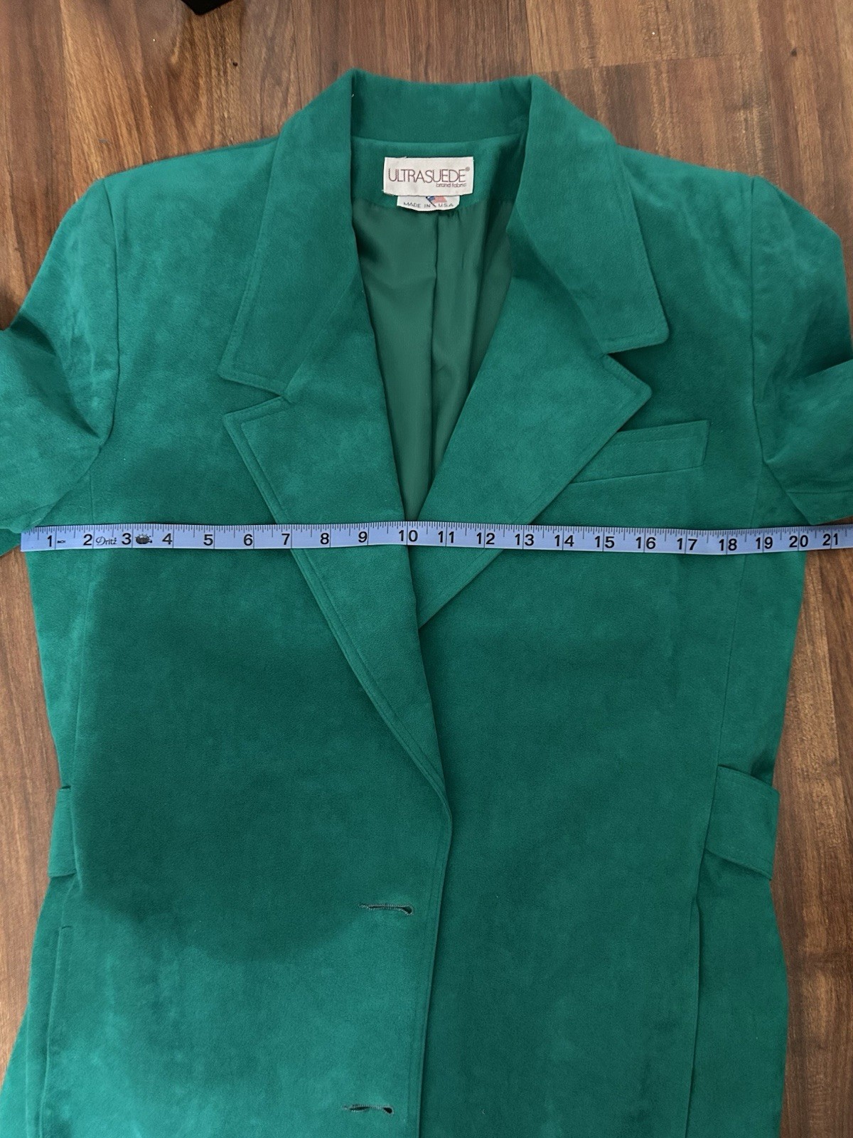VTG 80s Ultrasuede Green Trench Coat Sz 10 Union Made Court Romi Belt USA EUC