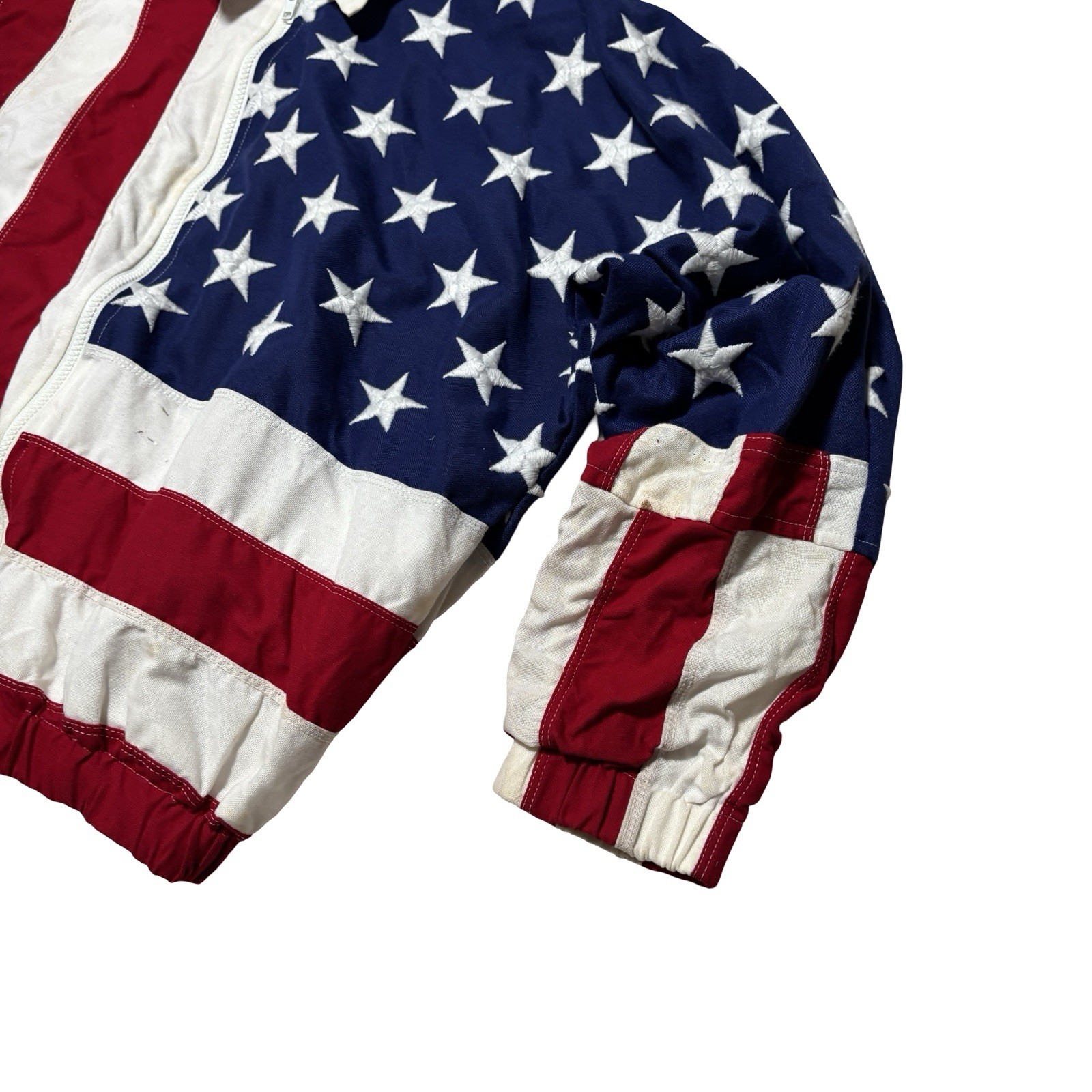 Vintage 90s Limited Edition LTD “The Flag” United States Flag AOP Jacket M 25×24