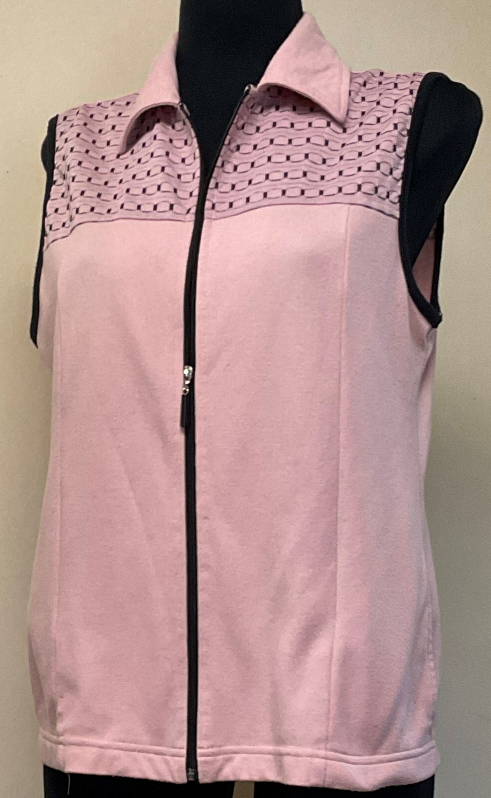Vintage Pink w/Black Trim Jacket Set by Cafe Au Lait Made in Canada Size Medium