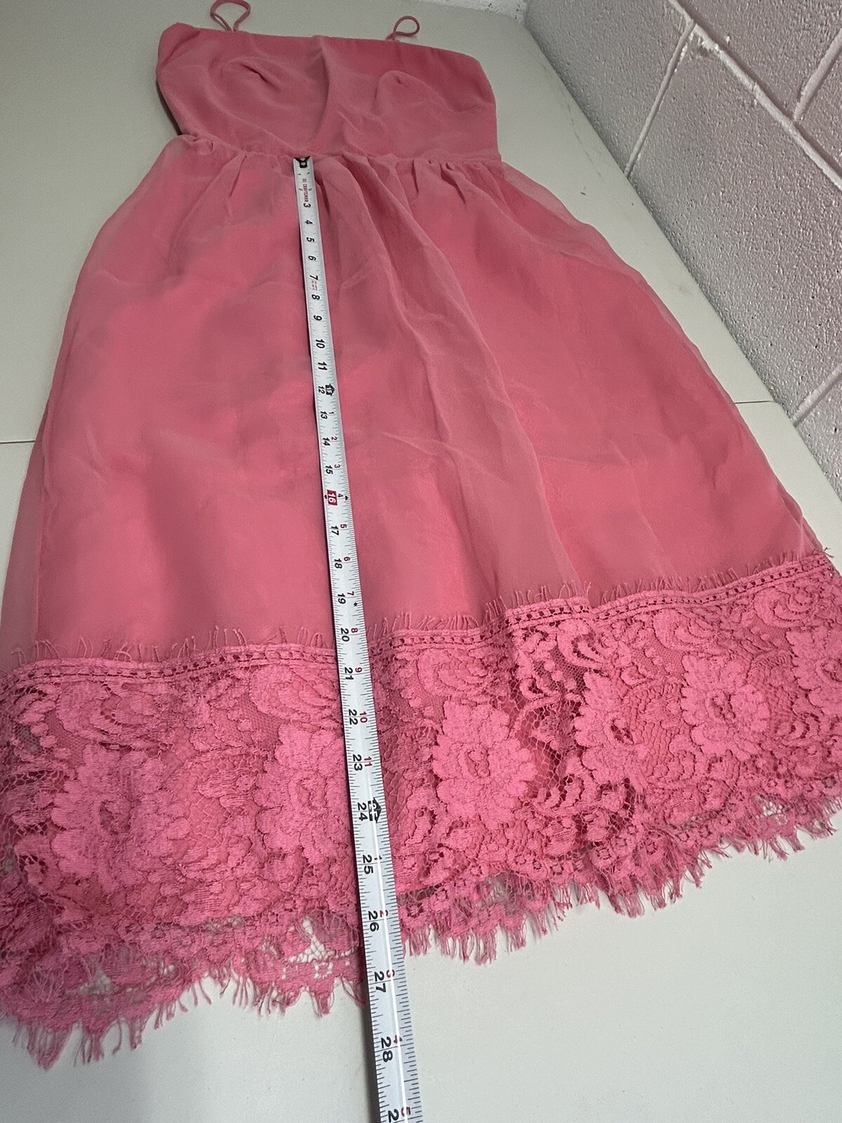 VTG Jc Penney Penny Pink 2 Piece Formal Raw Lace Dress Barbie NWT 80s 9/10 C1