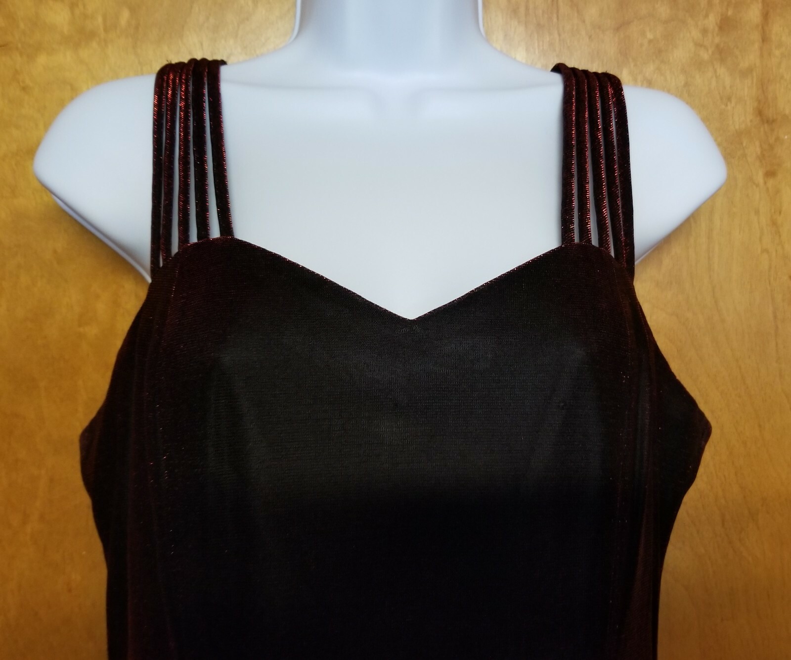 VTG All That Jazz Metallic Red Sparkle Cocktail Juniors Size 13/14 (Women’s M/L)