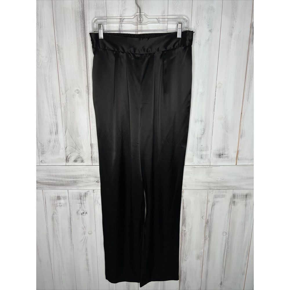 NWT VINTAGE ANN HOBBS CATTIVA UNION USA HIGH RISE BLACK SILK PLEATED PANTS 14