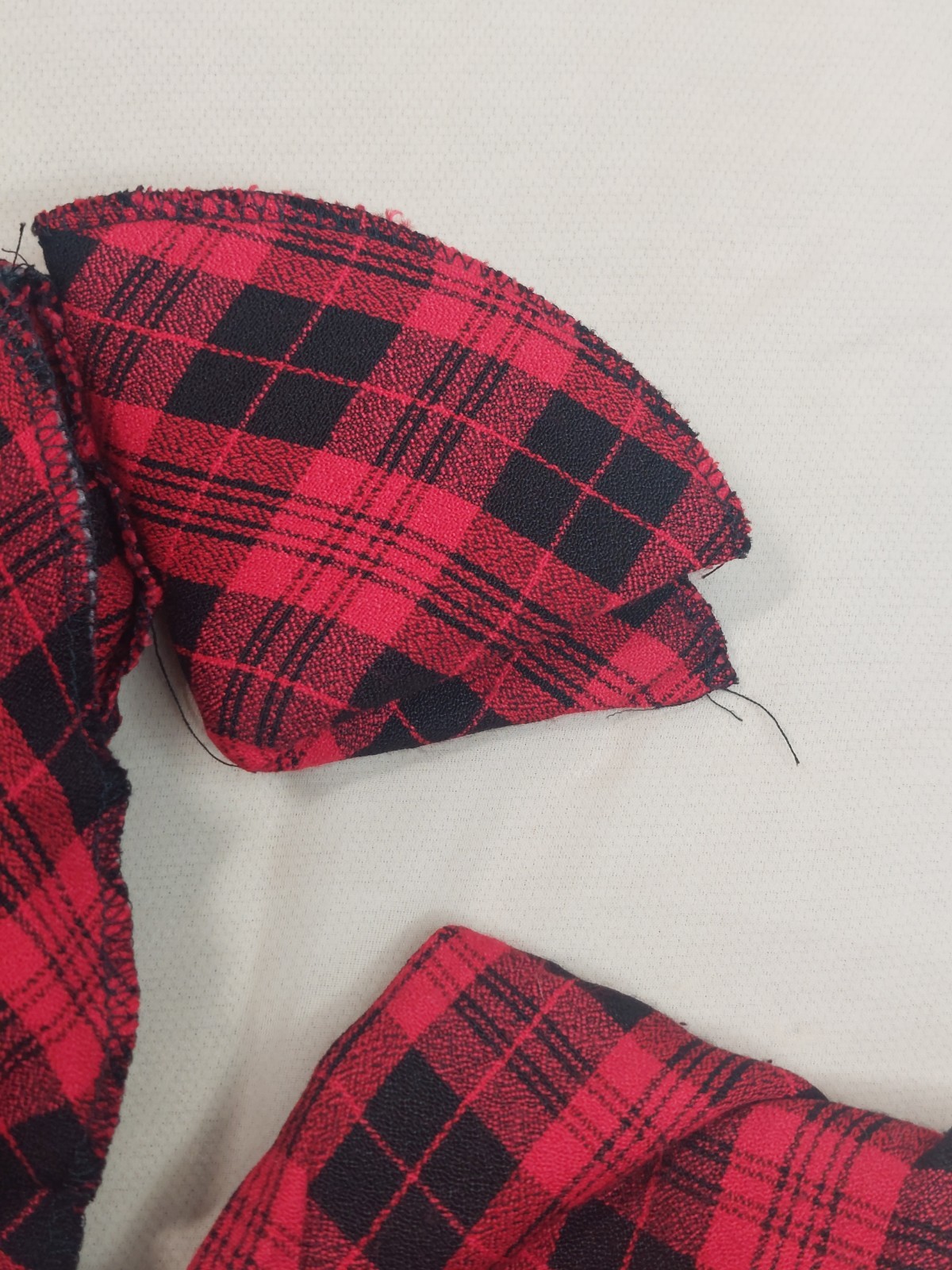 True Vintage 80s 90s Red Black Plaid Crop Top Long Shirt Grunge Y2K Academia