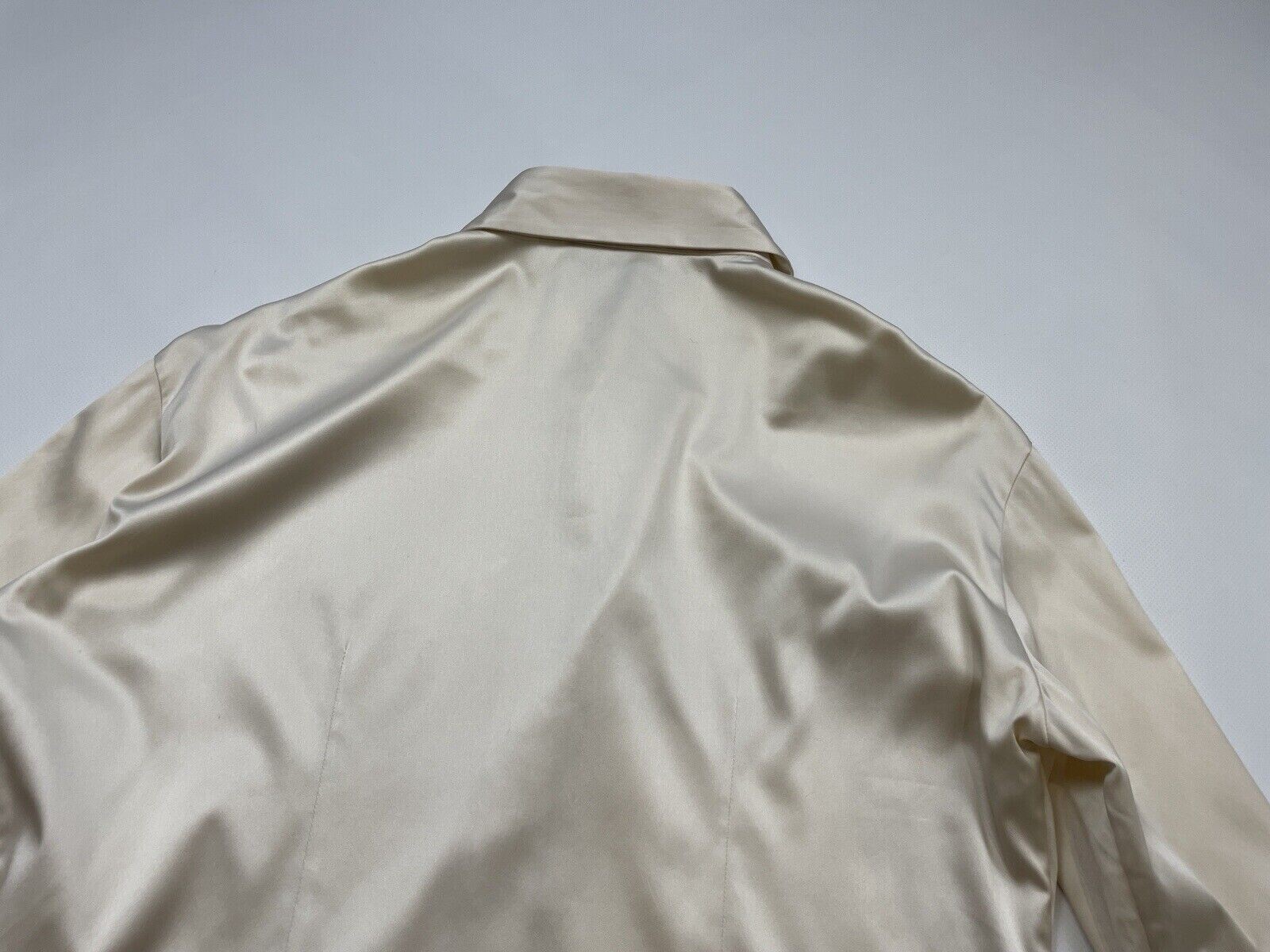 Vintage Versace Classic V2 Silk Shirt Ivory Blouse Top Size 44