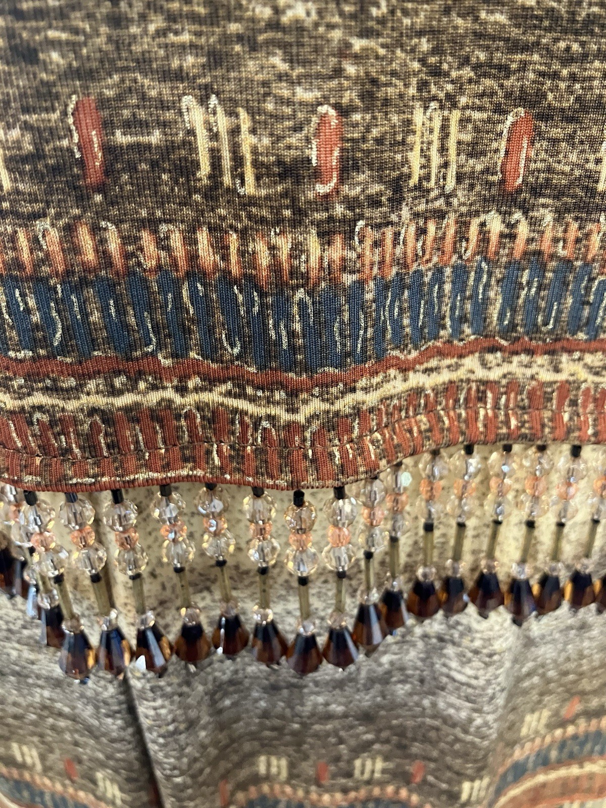Vintage 90’s Aztec Beaded Boho Skirt & Top Size 12 Joseph Ribkoff