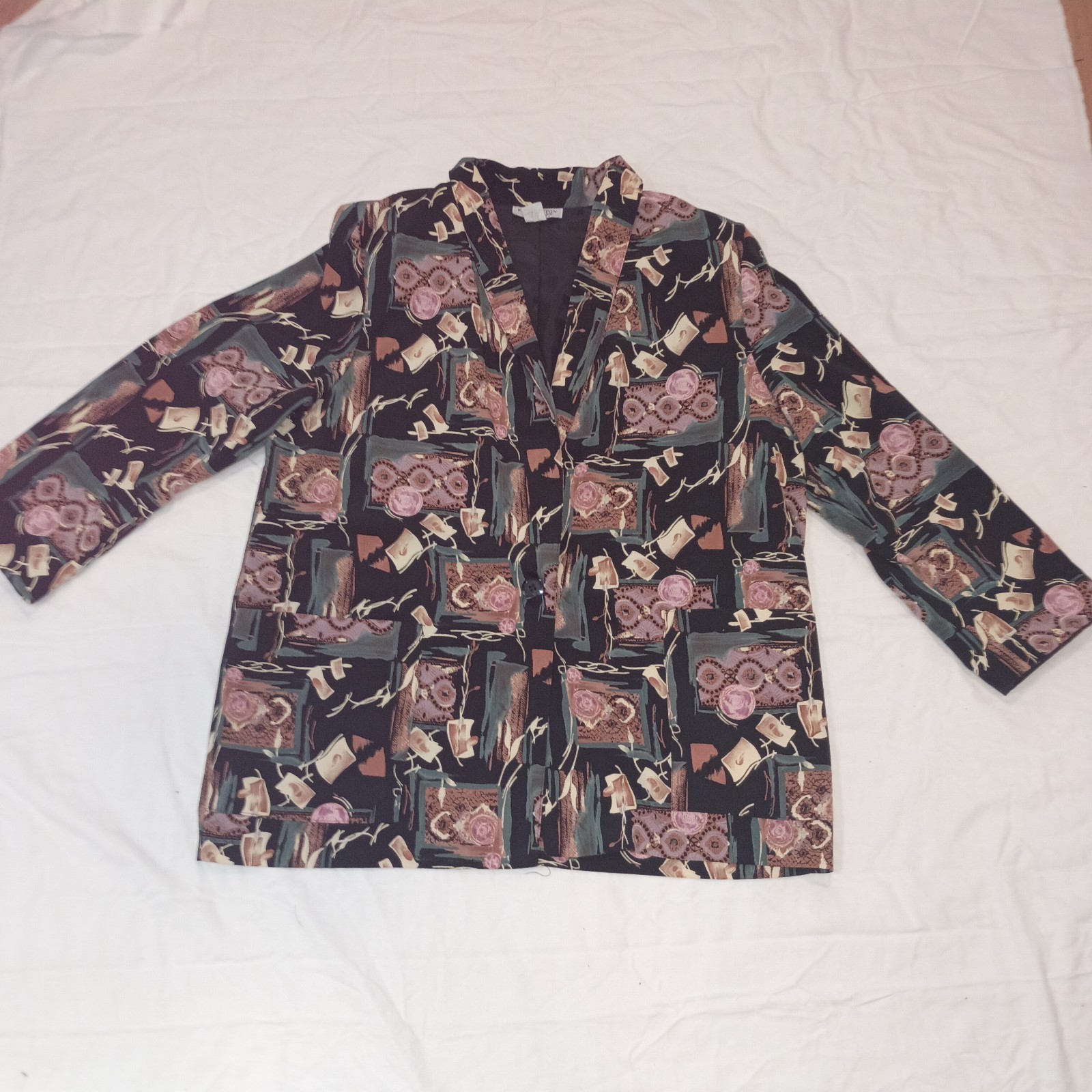 Vintage 1980s Unique Kensington Square Womens Blazer size 2X Grandmacore Fancy