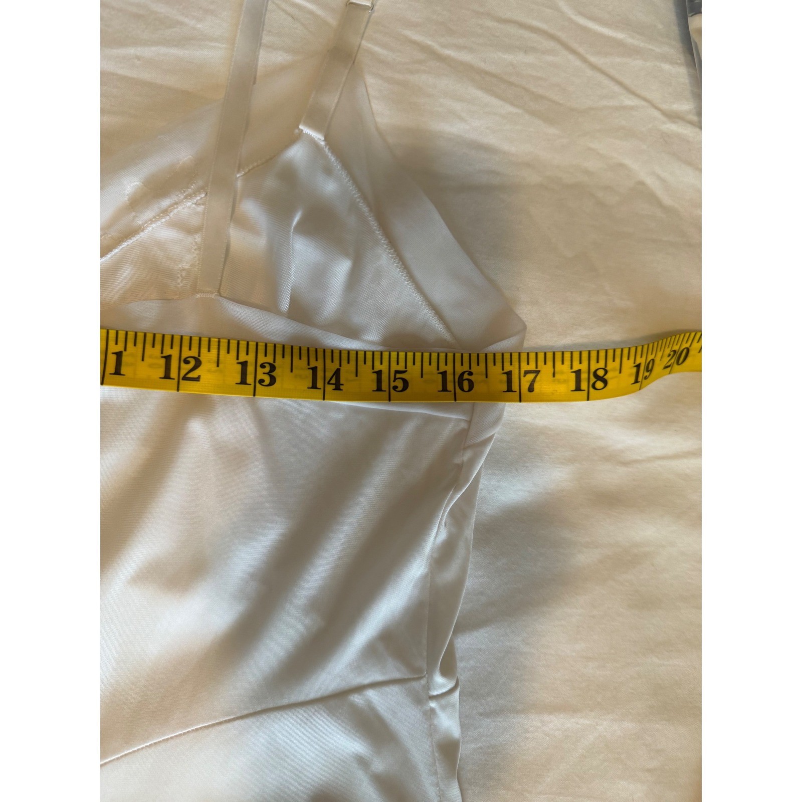 Vintage Carol Brent White Nylon Full Slip Lace Trim Adjustable Straps Size 36/34