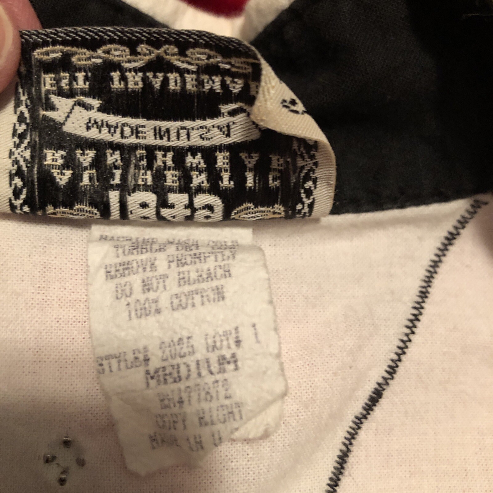 1849 Authentic Ranchwear Size M Red Black And White With Horse Embroidered