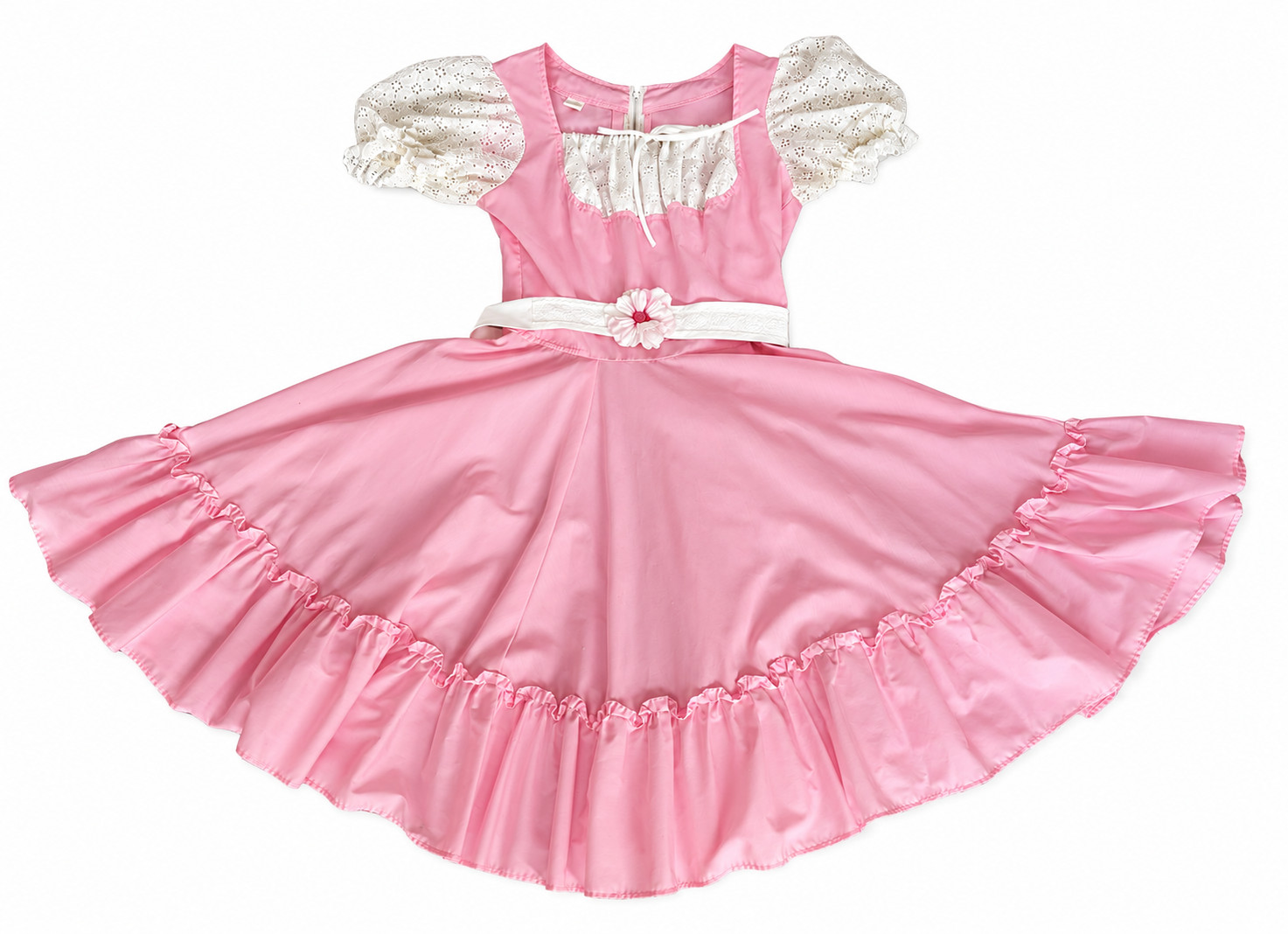 Vintage Cotton Candy Pink Square Dance Dress Size 12